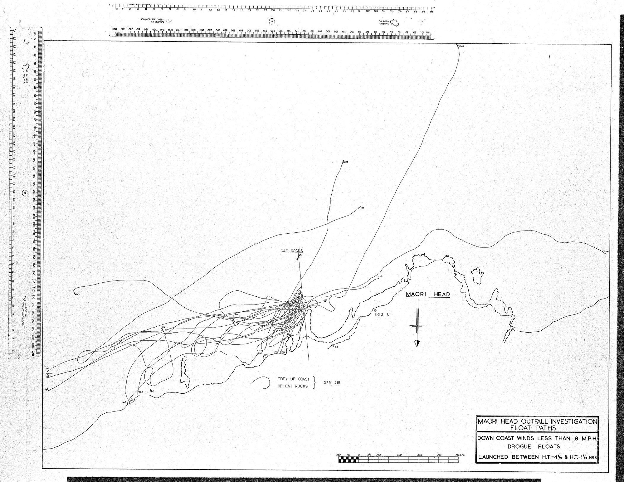 MAORI HEAD OUTFALL INVESTIGATION FLOAT PATHS
