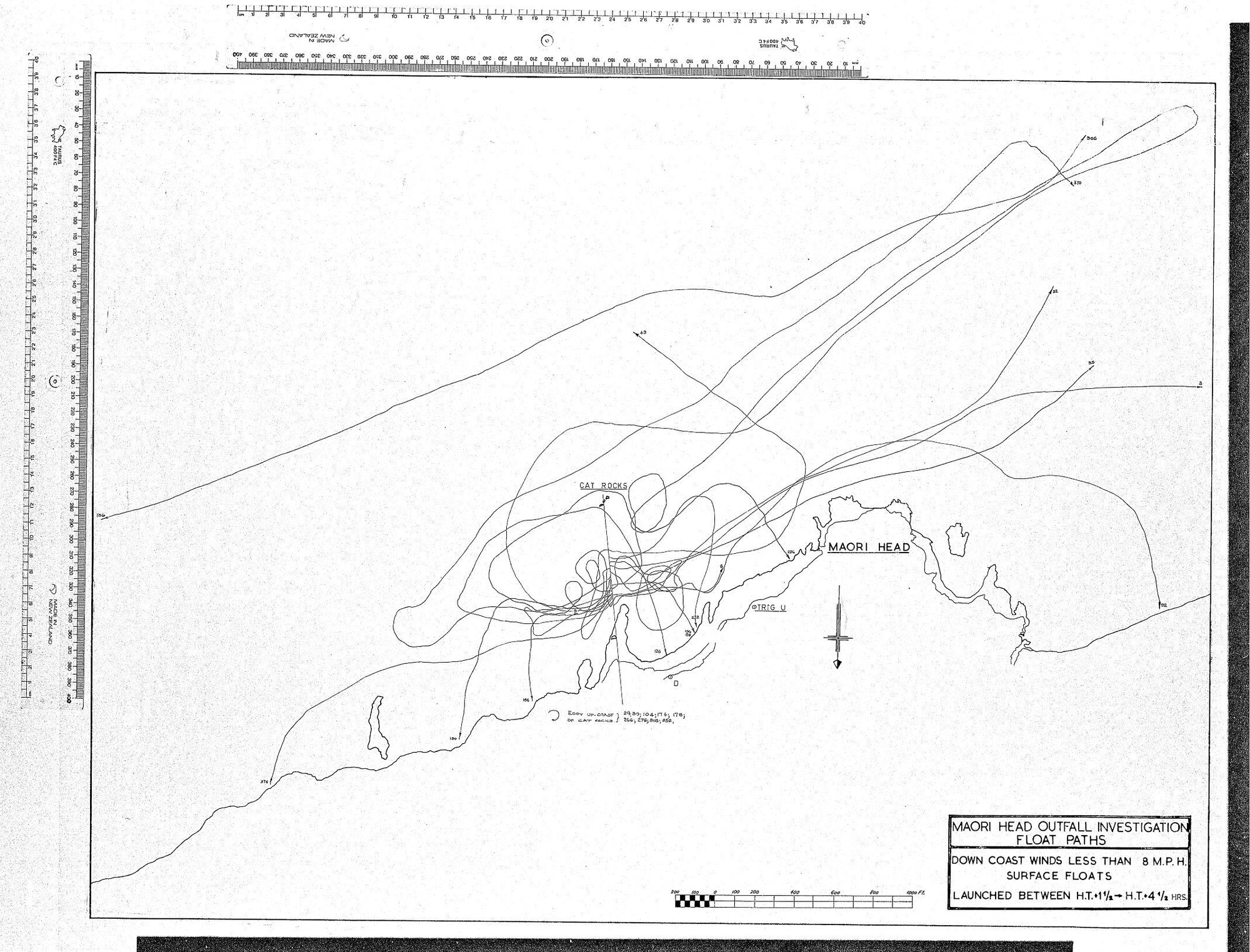MAORI HEAD OUTFALL INVESTIGATION FLOAT PATHS