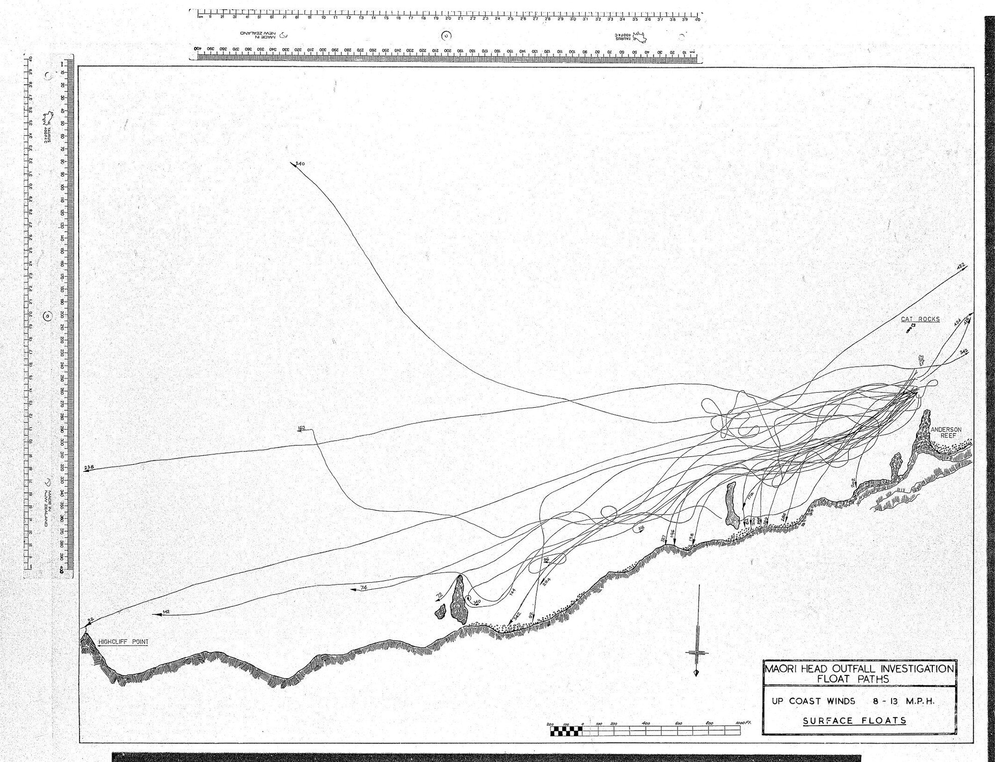 MAORI HEAD OUTFALL INVESTIGATION FLOAT PATHS