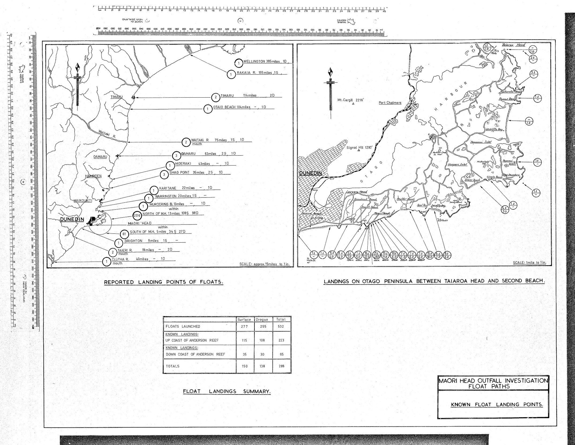 MAORI HEAD OUTFALL INVESTIGATION FLOAT PATHS