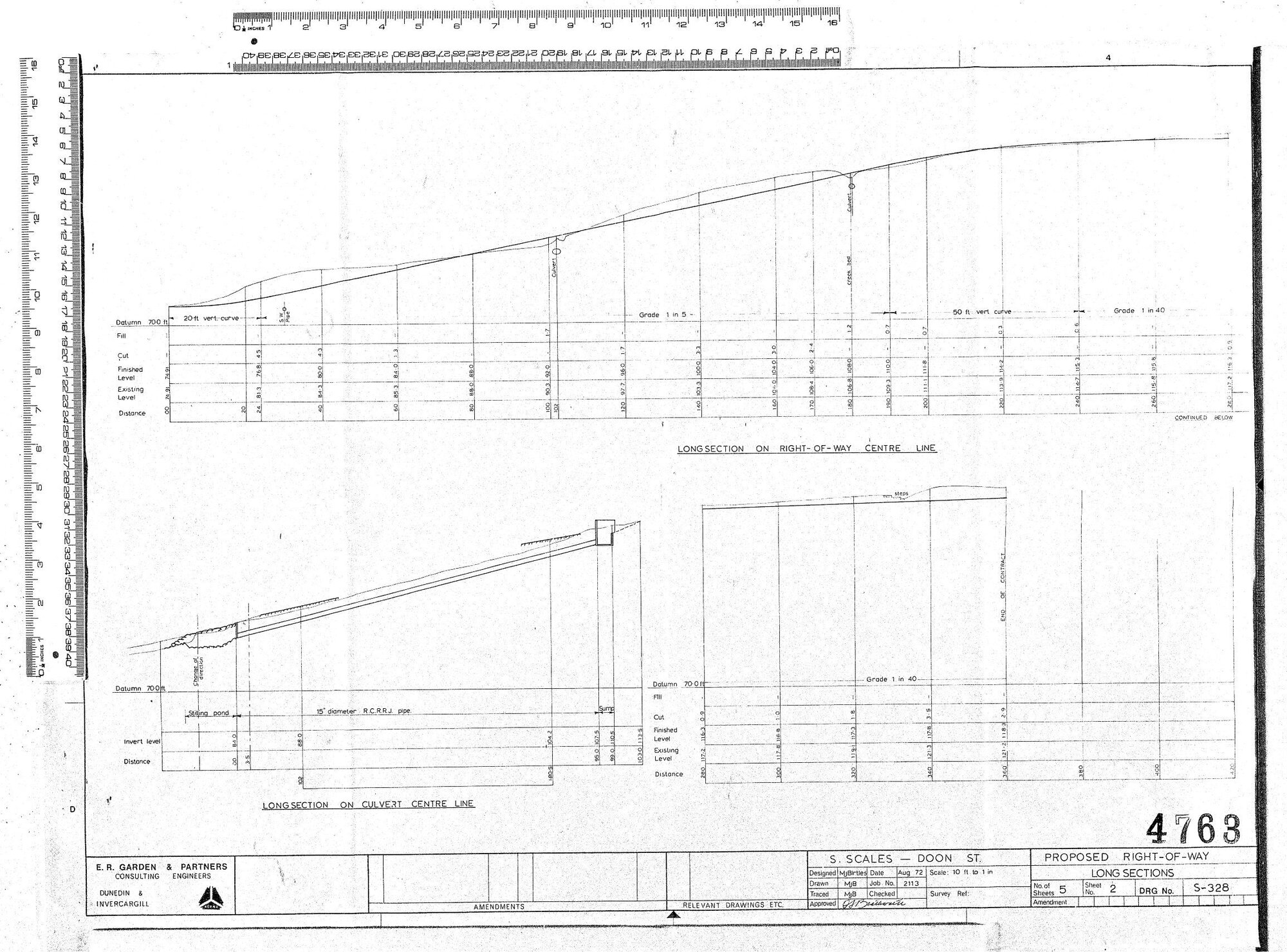 PROPOSED RIGHT-OF-WAY LONGSECTIONS