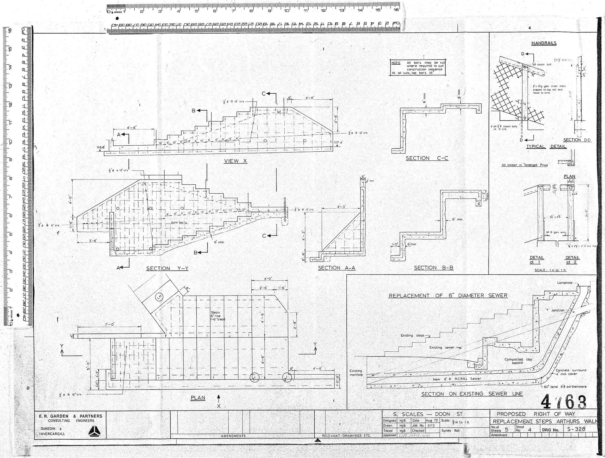 PROPOSED RIGHT-OF-WAY REPLACEMENT STEPS ARTHURS WALK