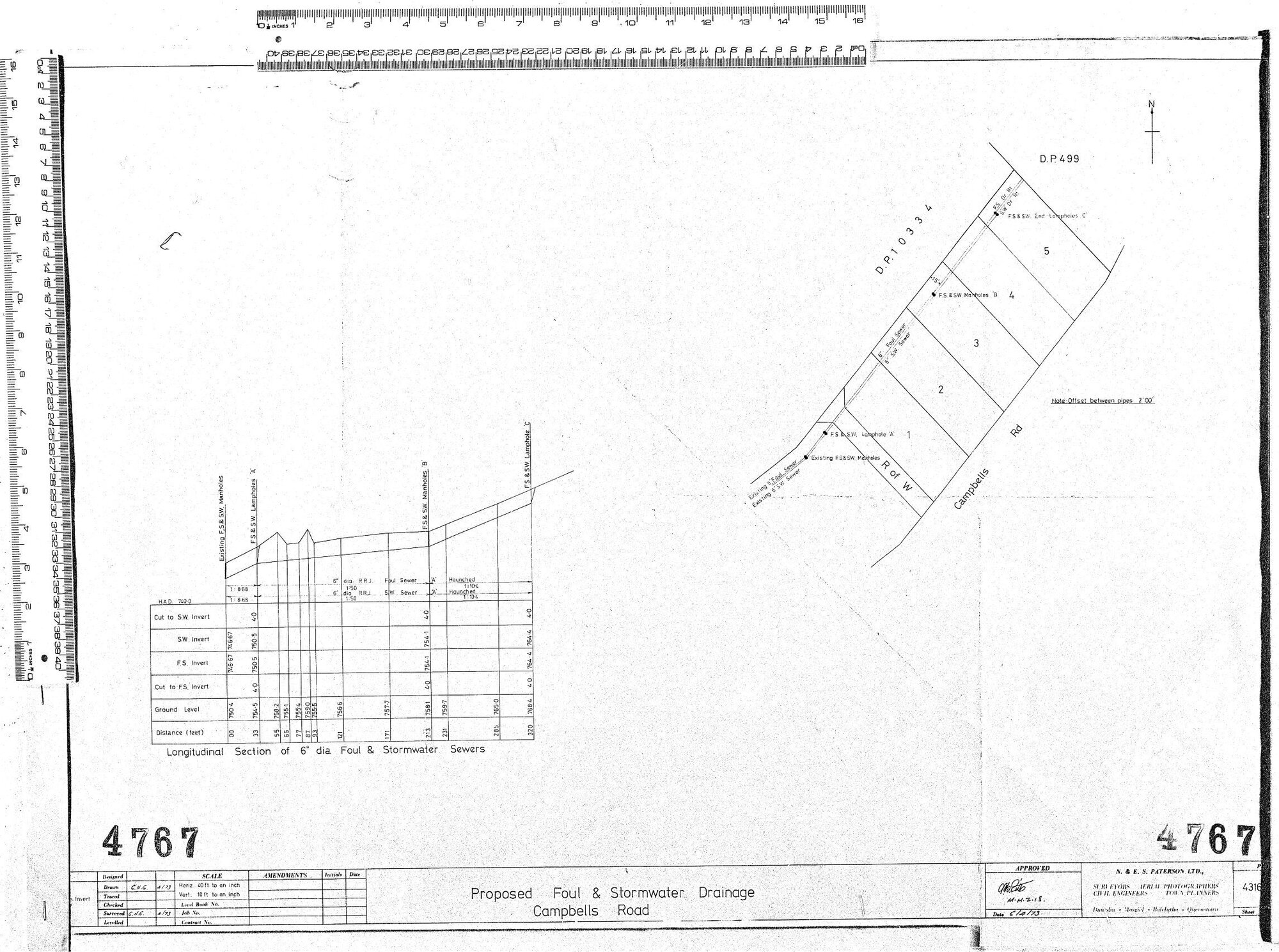 PROPOSED FOULS7 STORMWATER DRAINAGE CAMPBELLS ROAD
