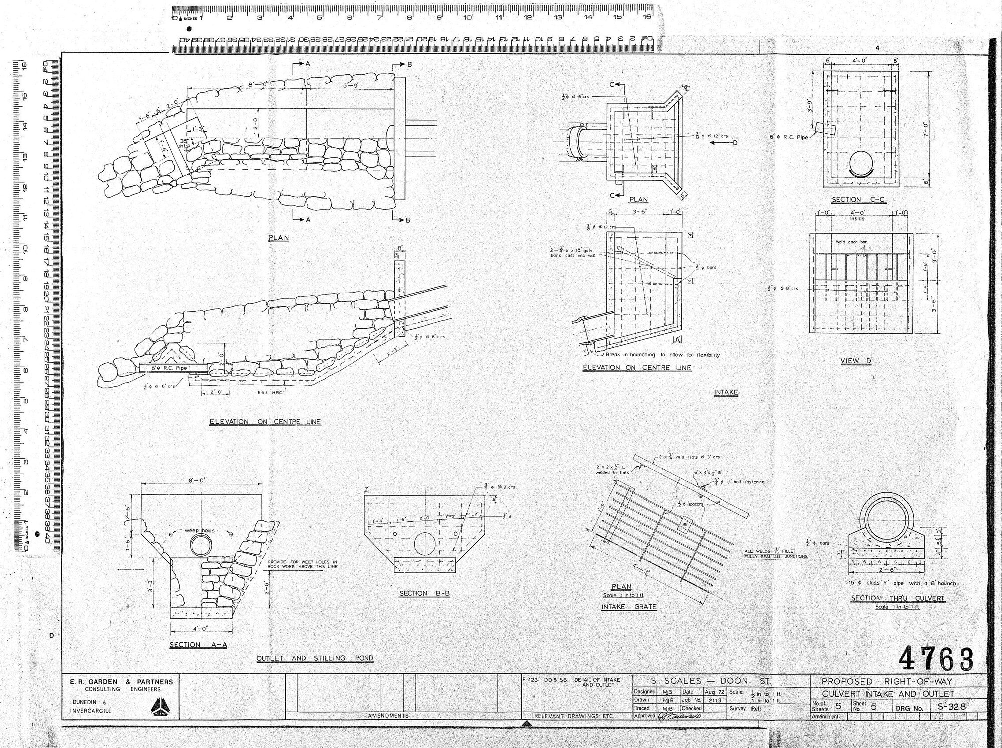 PROPOSED RIGHT-OF-WAY CULVERT INTAKE AND OUTLET