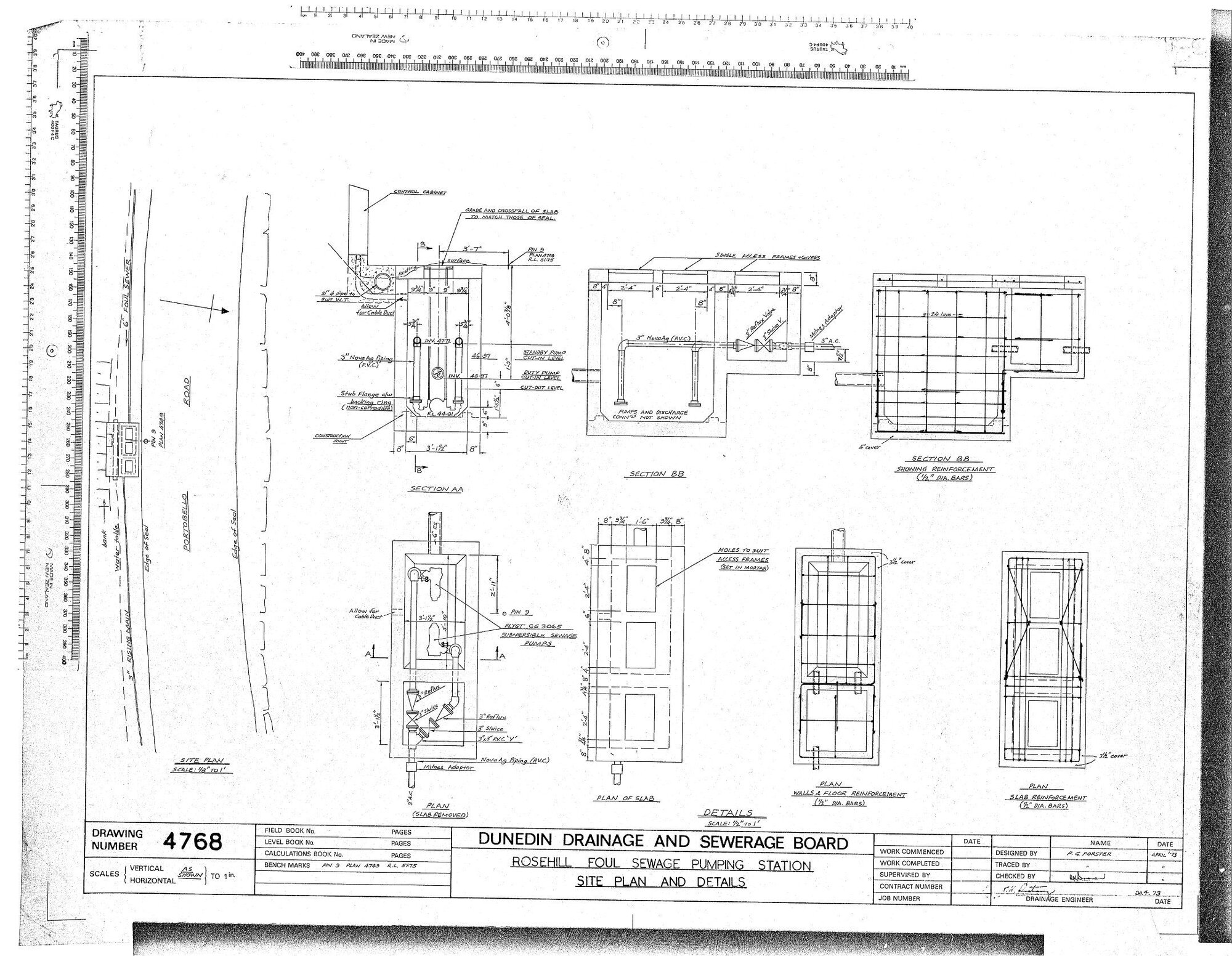 ROSEHILL FOUL SEWAGE PUMPING STATION SITE PLAN AND DETAILS