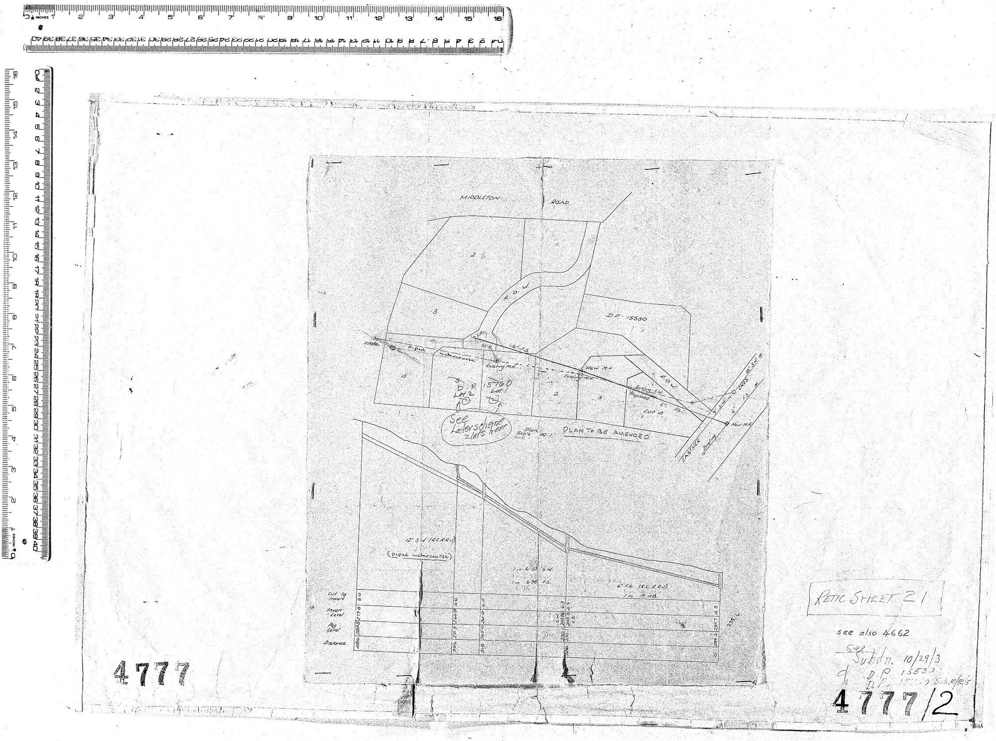 DRAINAGE IN SUBDIVISION OFF EASTHER CRESCENT LOTS 1-4, D.P. 15530, &amp; LOTS 1-5, D.P. 16369