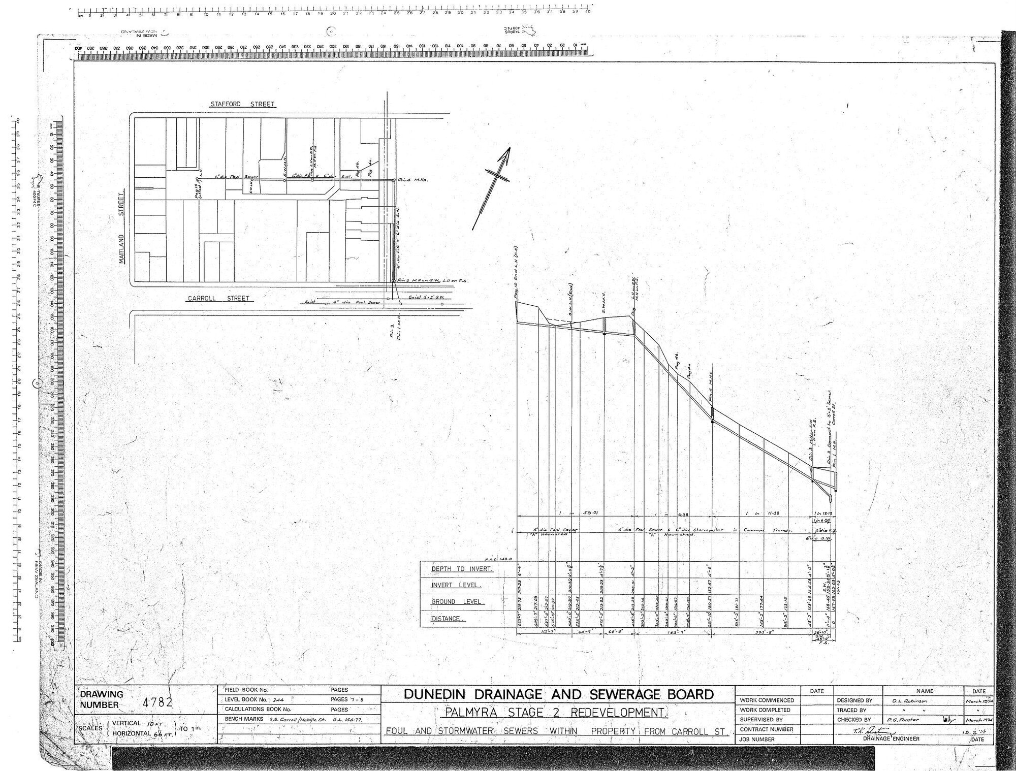 PALMYRA STAGE 2 REDEVELOPMENT FOUL AND STORMWATER SEWERS WITHIN PROPERTY FROM CARROLL ST