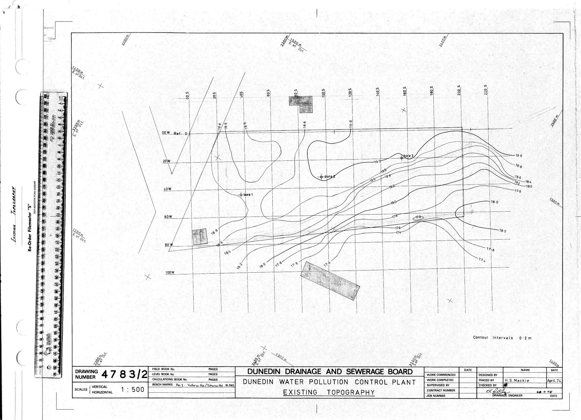 DUNEDIN WATER POLLUTION CONTROL PLANT - EXISTING TOPOGRAPHY