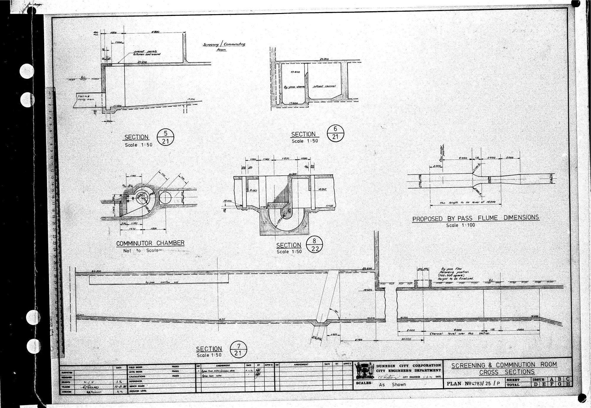 SCREENING &amp; COMMINUTION ROOM CROSS SECTIONS