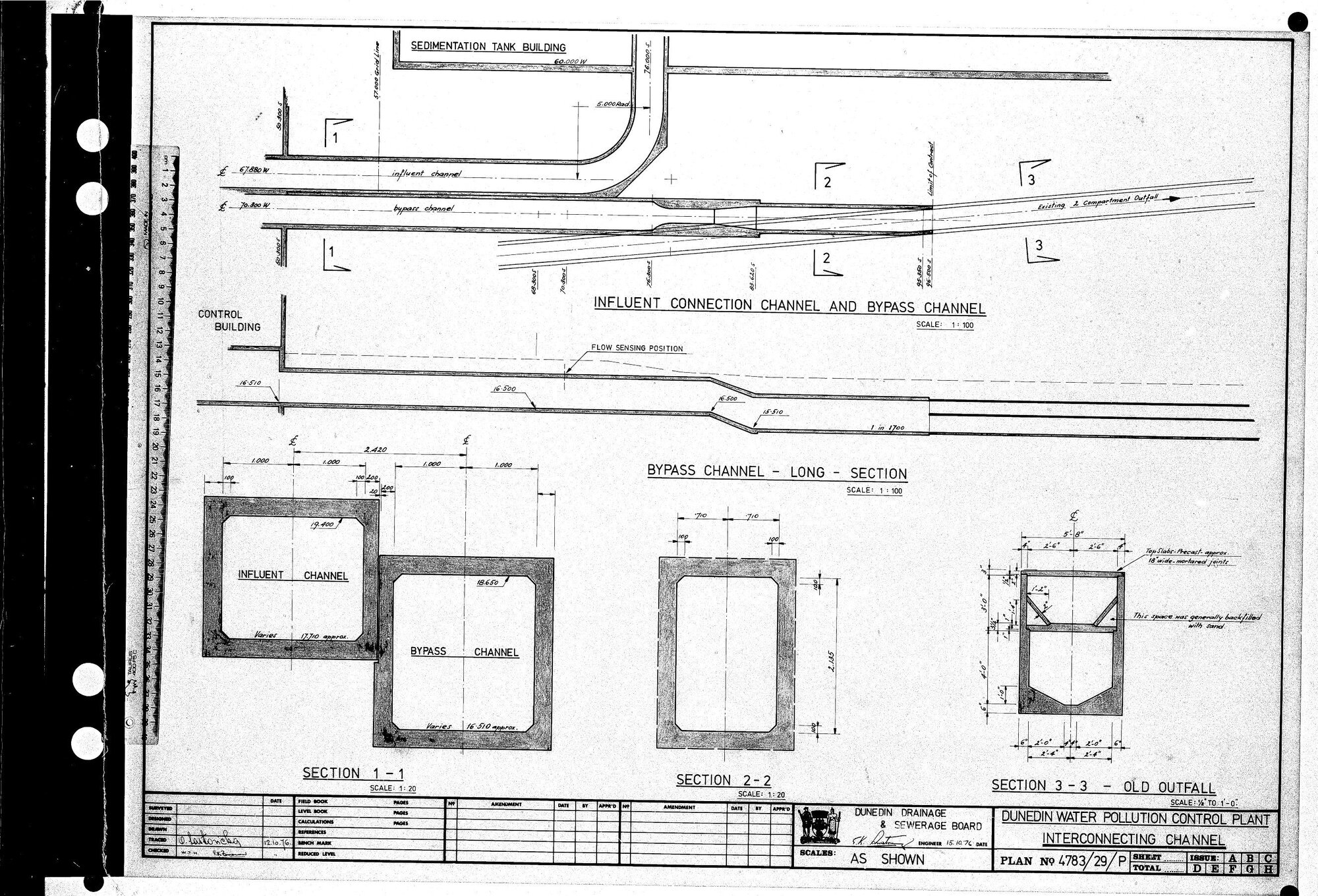 DUNEDIN WATER POLLUTION CONTROL PLANT - INTERCONNECTING CHANNEL