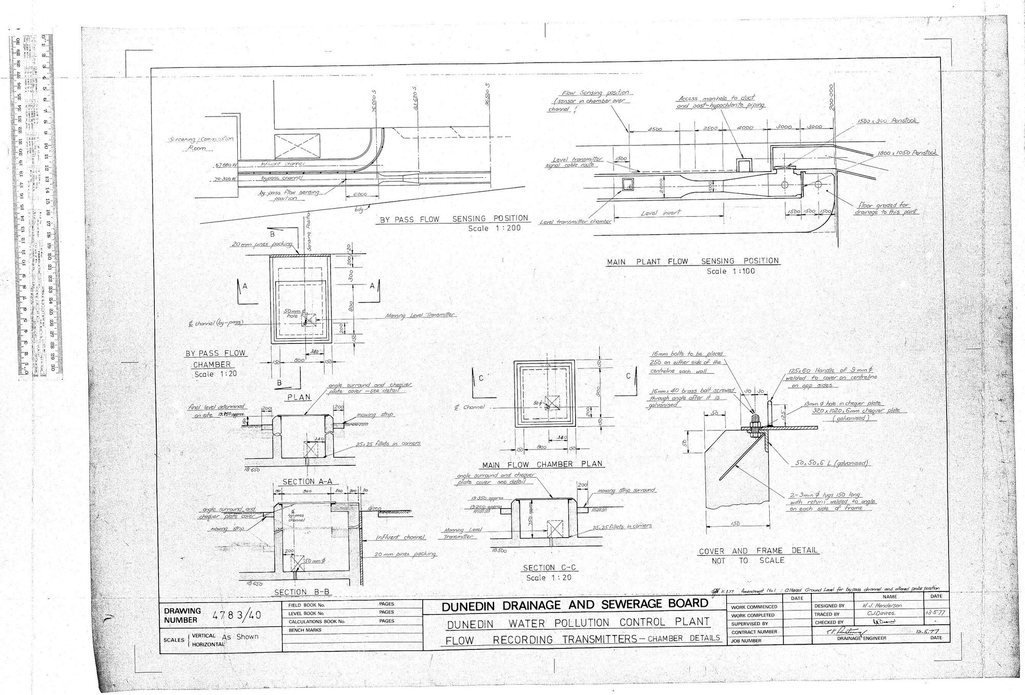 DUNEDIN WATER POLLUTION CONTROL PLANT - FLOW RECORDING TRANSMITTERS