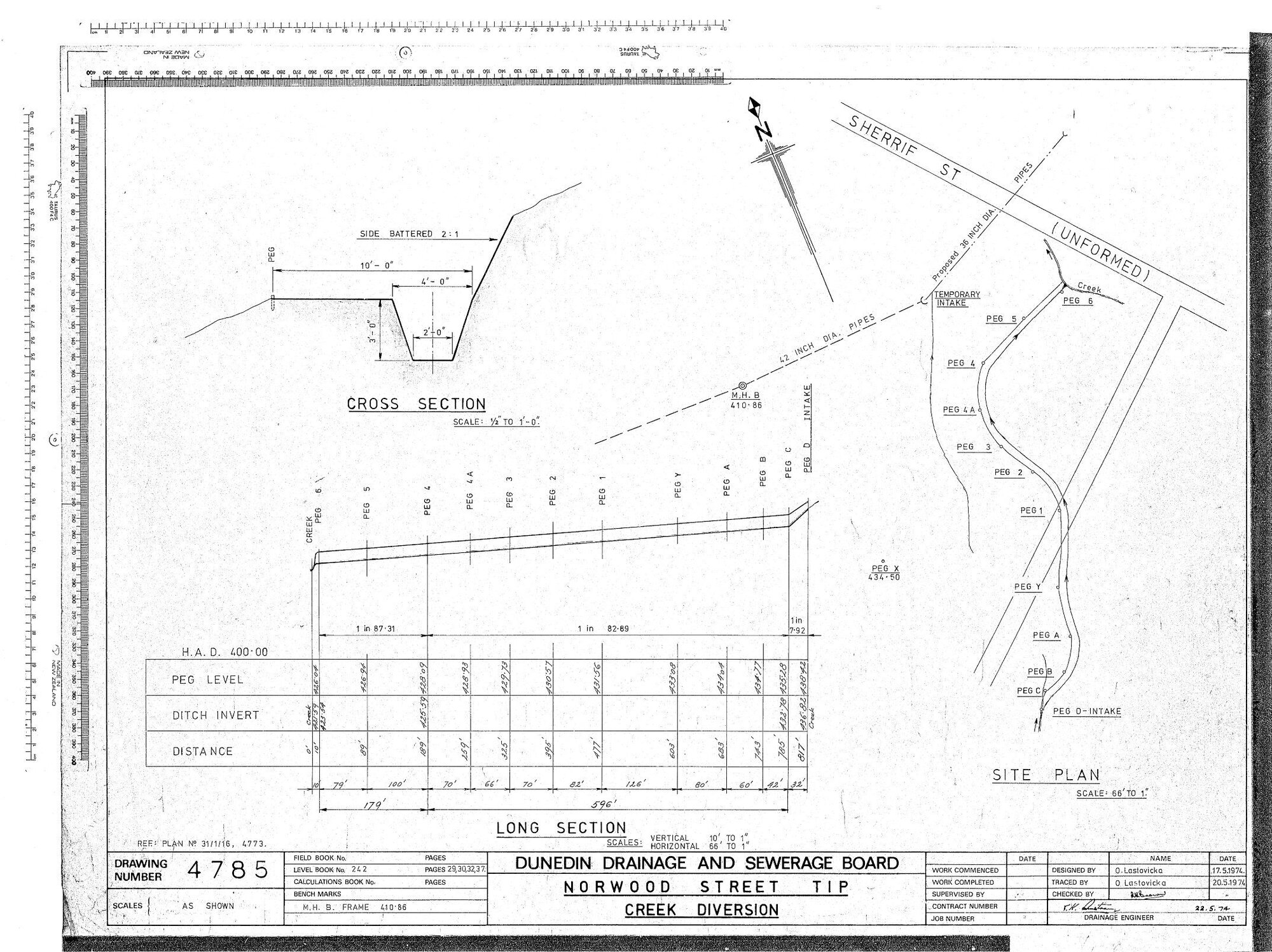 NORWOOD STREET TIP - CREEK DIVERSION