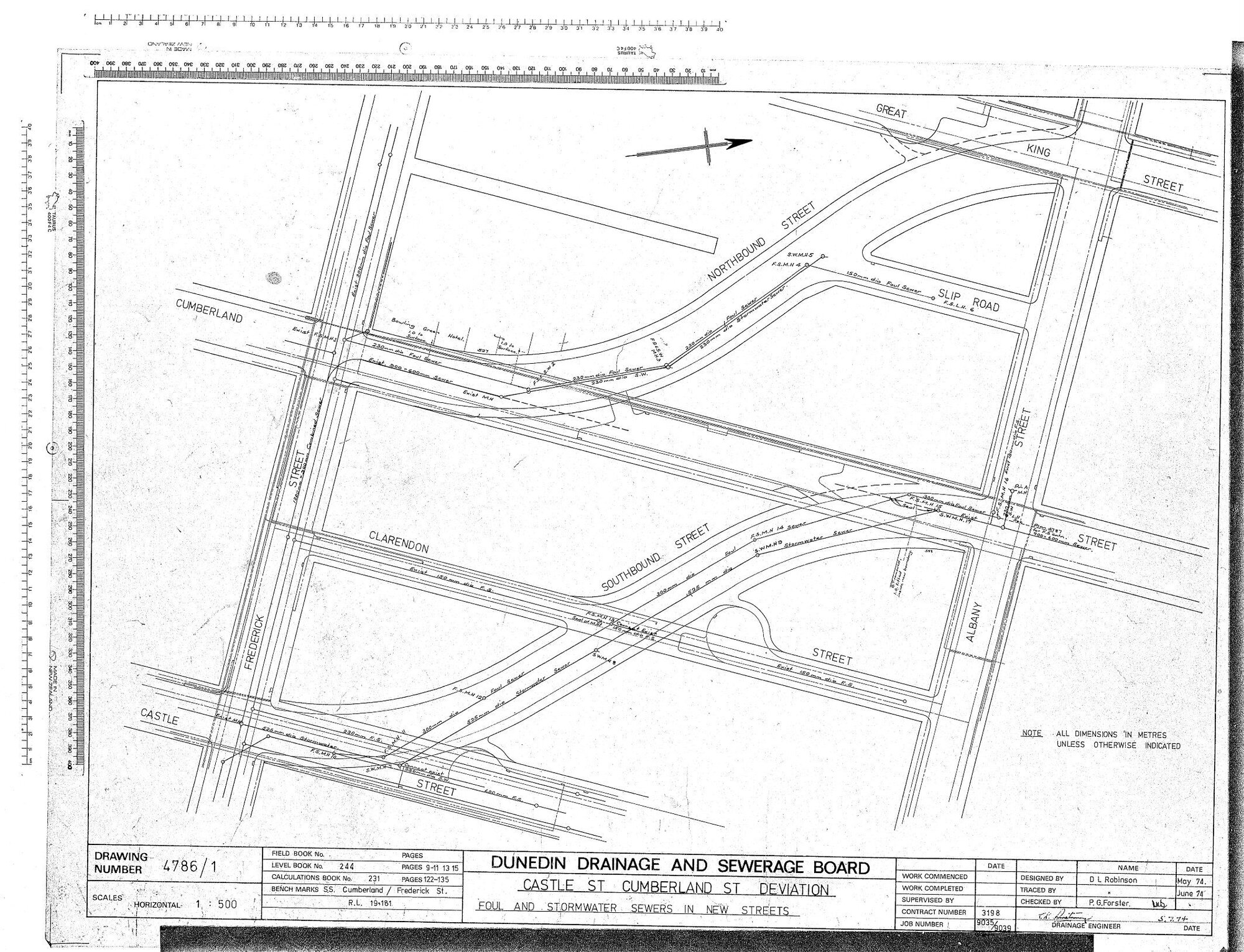 CASTLE ST - CUMBERLAND ST - DEVIATION - FOUL AND STORMWATER SEWERS IN NEW STREETS