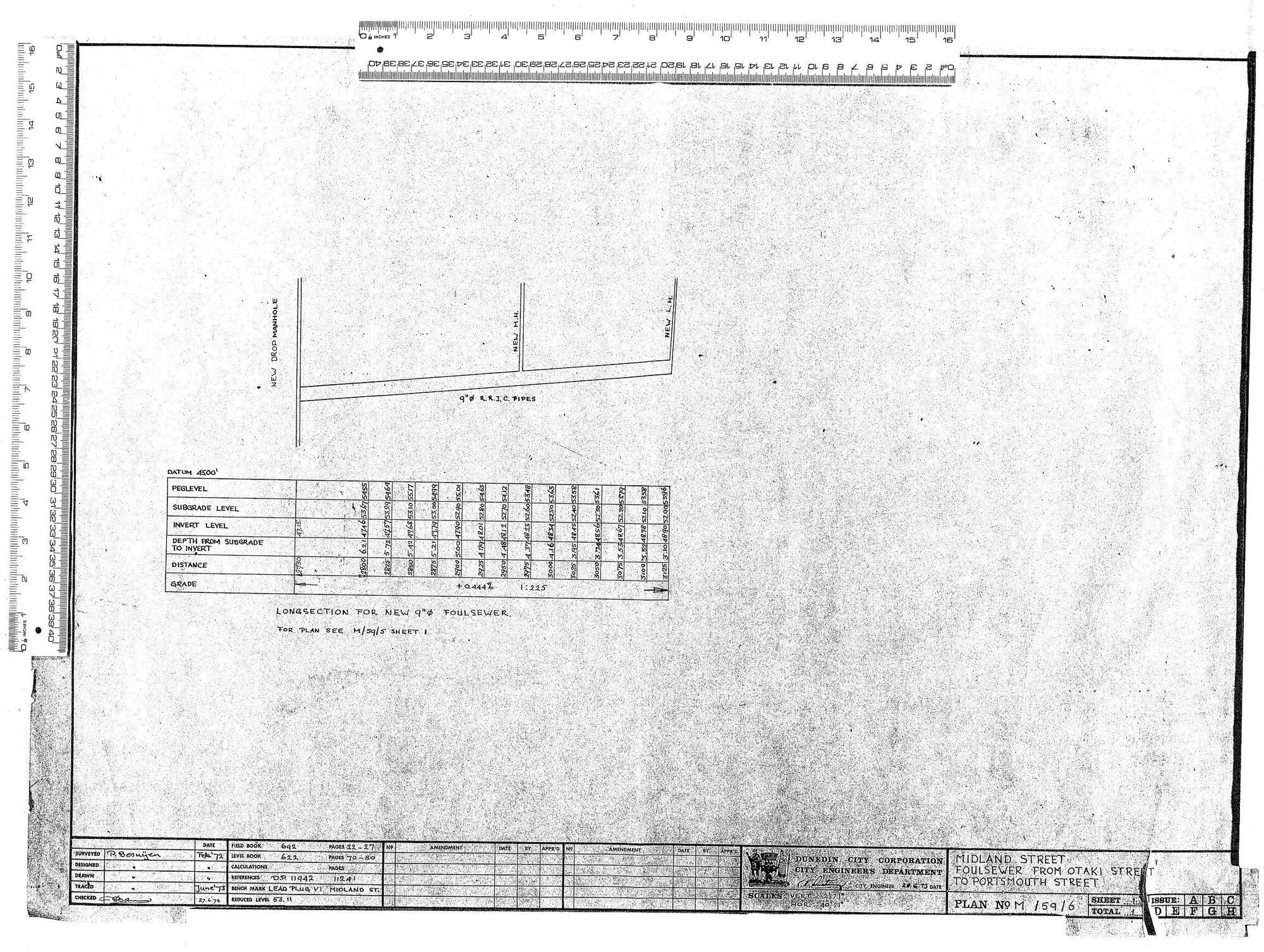 MIDLAND STREET FOULSEWER FROM OTAKI STREET TO PORTSMOUTH STREET