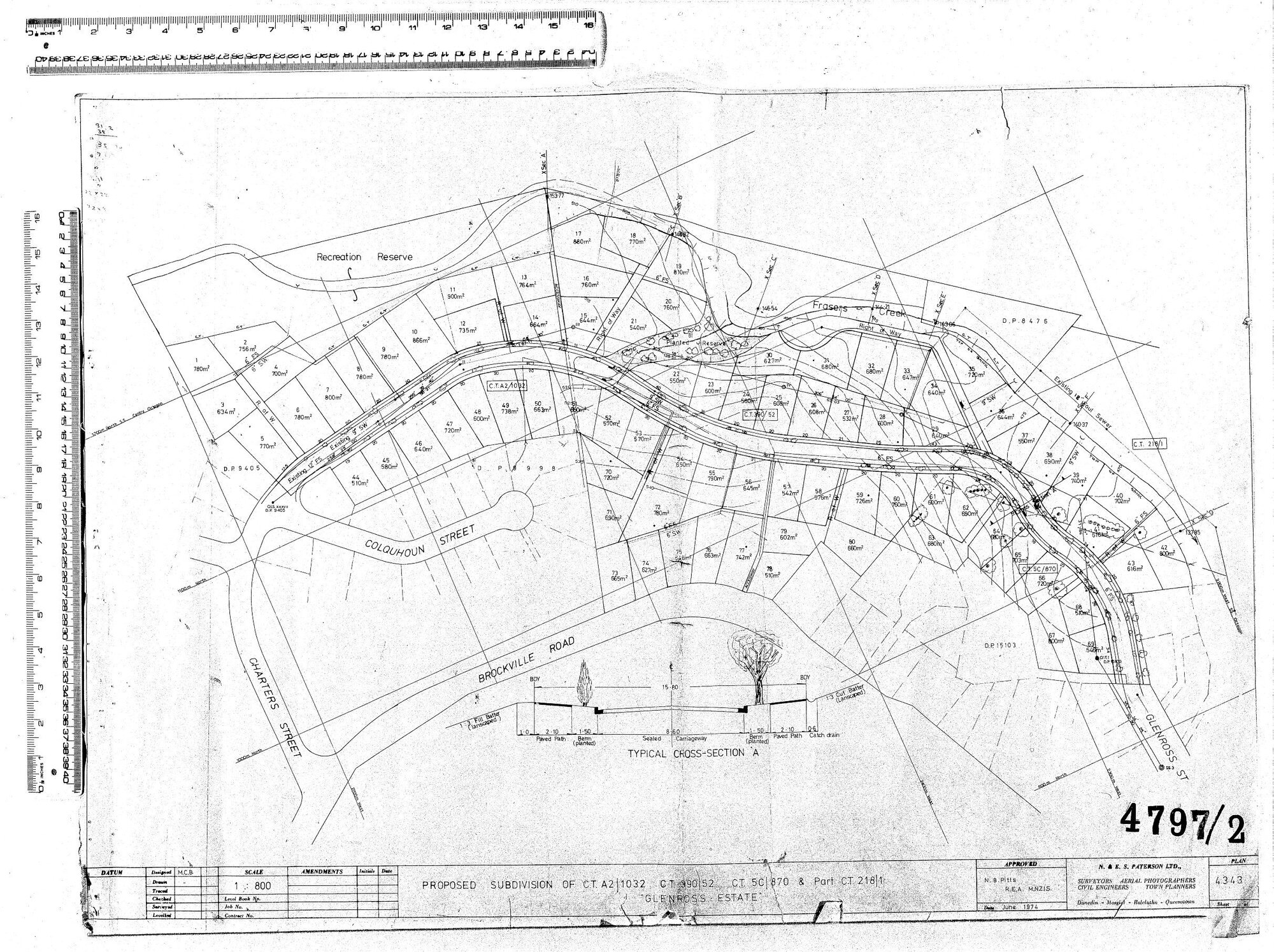 PROPOSED SUBDIVISION OF CT A2/1032 CT 990/52 CT 5C/870 &amp; PART CT 218/1  GLENROSS ESTATE