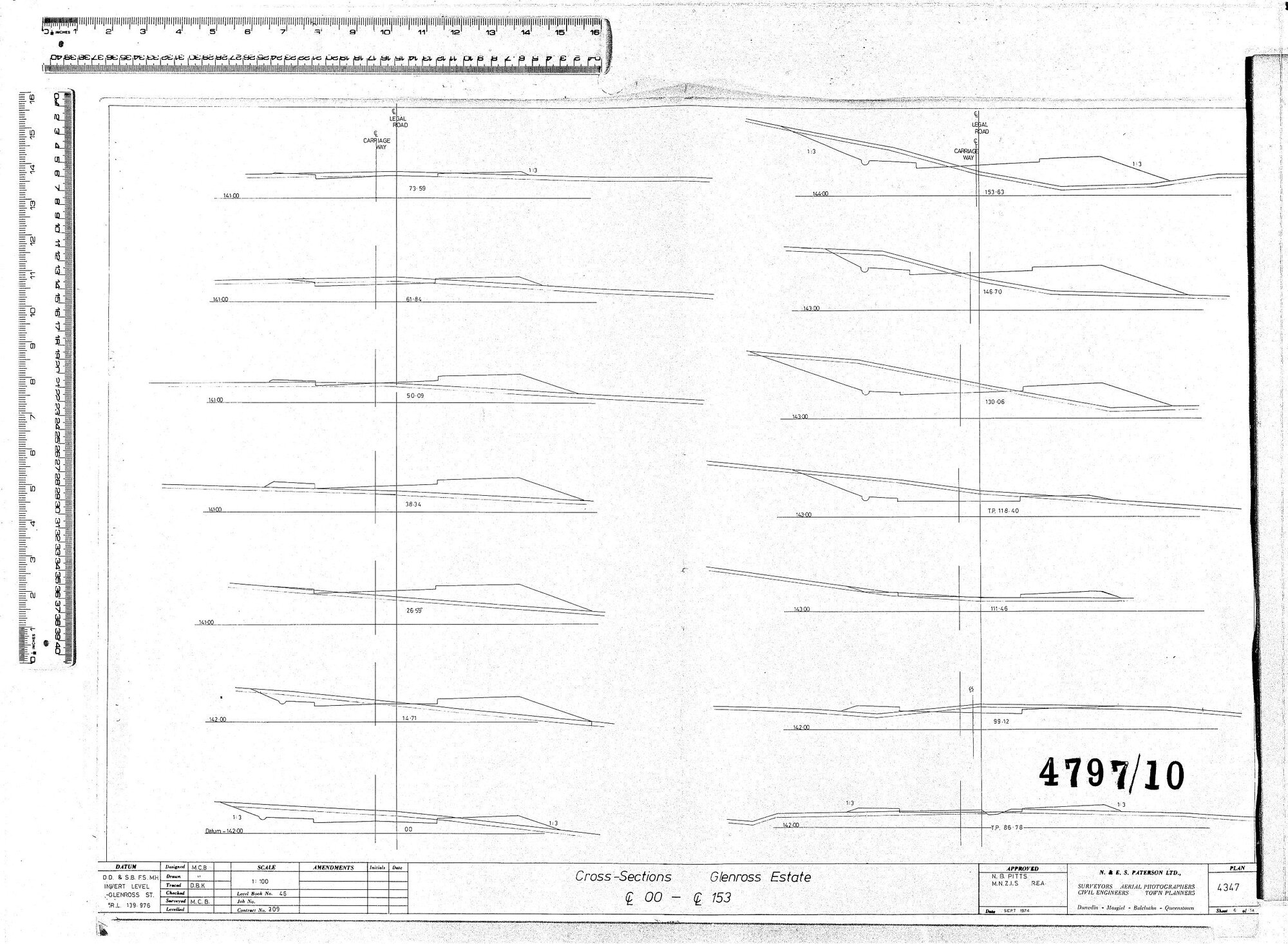 CROSS-SECTIONS - GLENROSS ESTATE 00-153