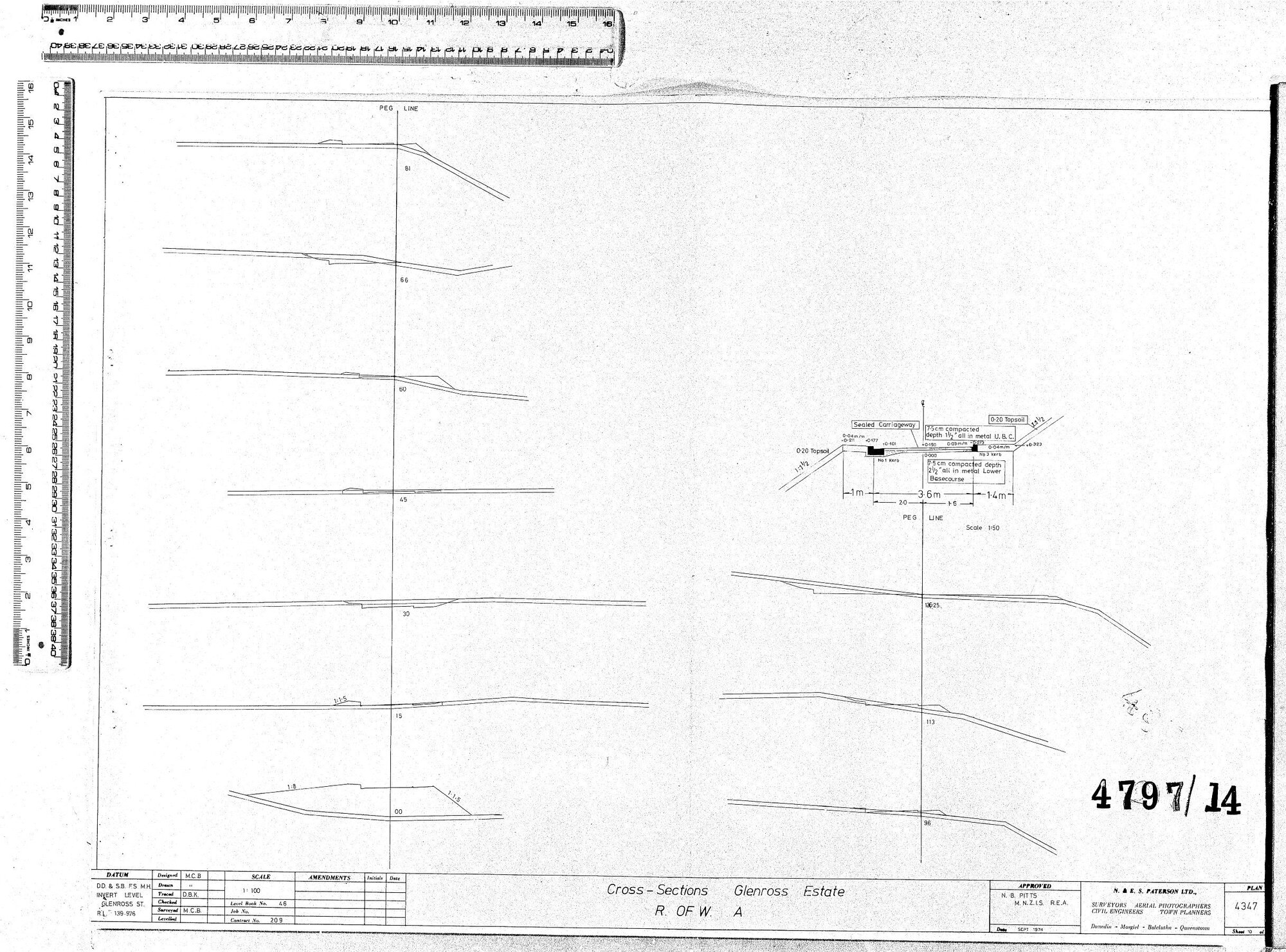 CROSS-SECTIONS - GLENROSS ESTATE R OF W.A