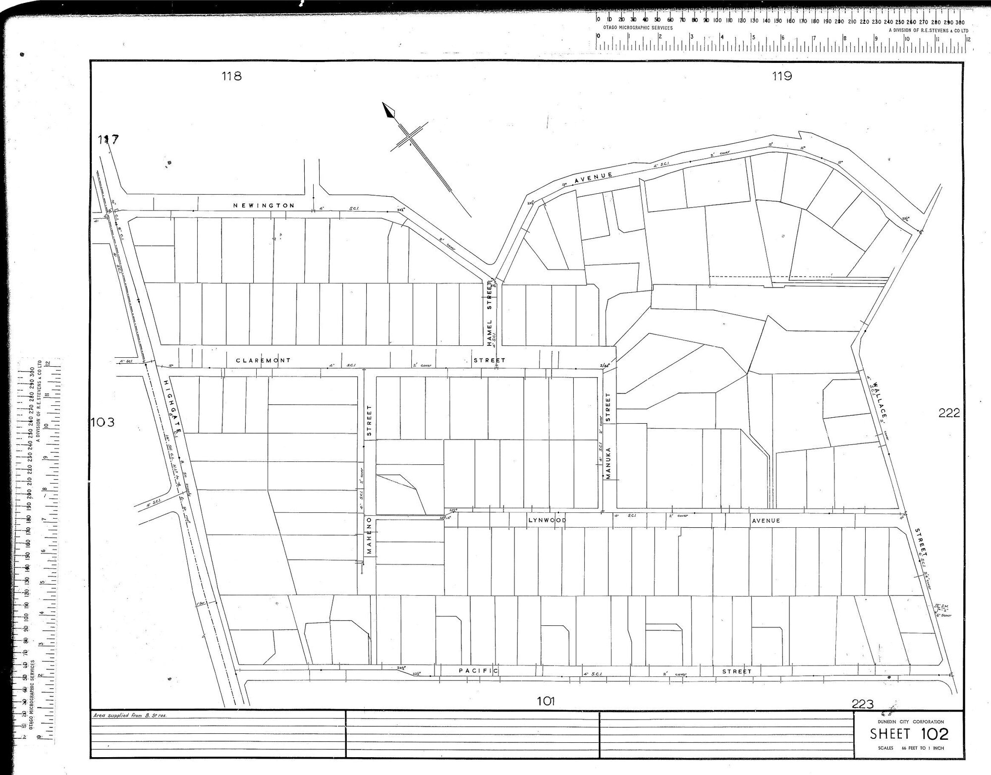 AREA SUPPLIED FROM B. ST RES.