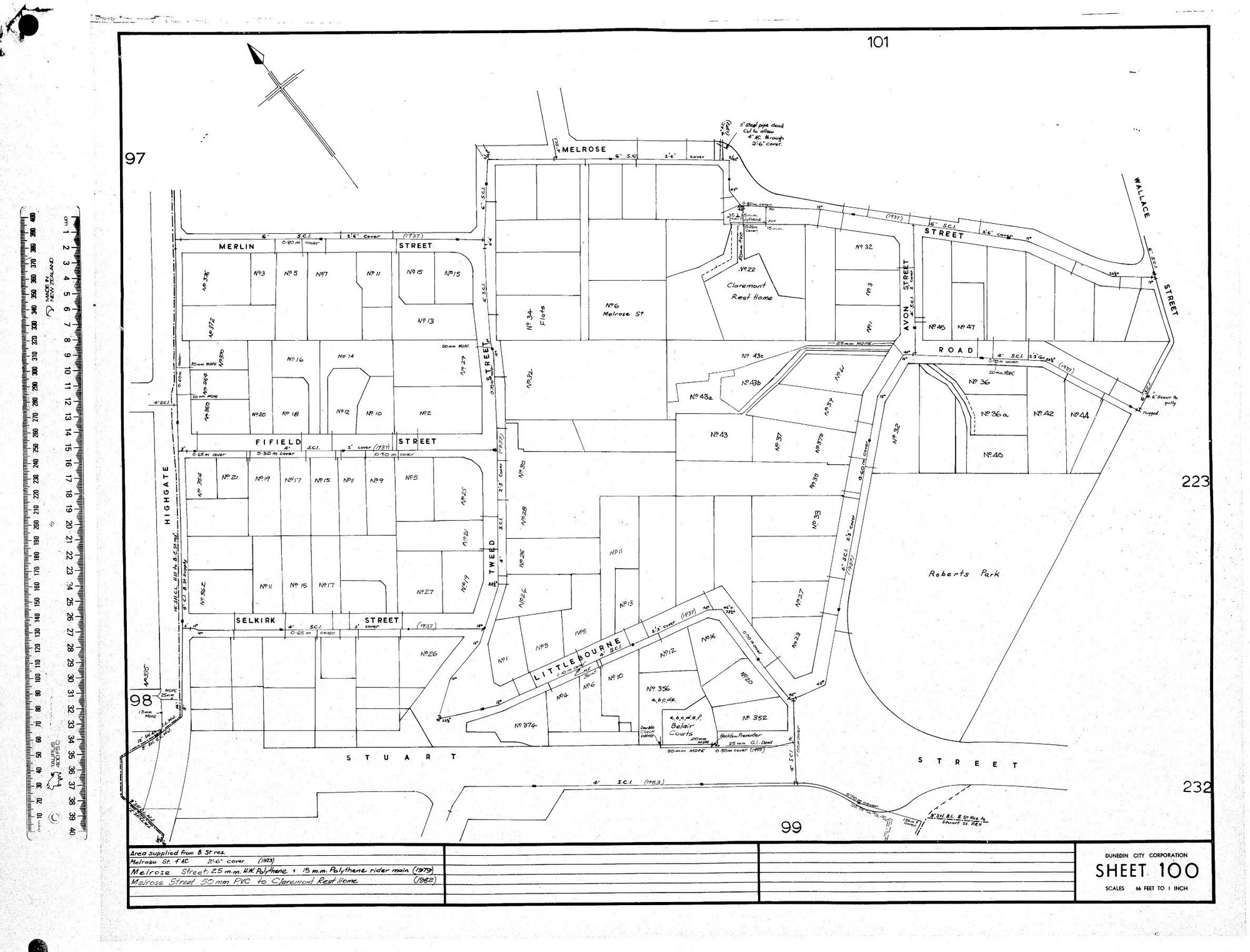 AREA SUPPLIED FROM B. ST RES.