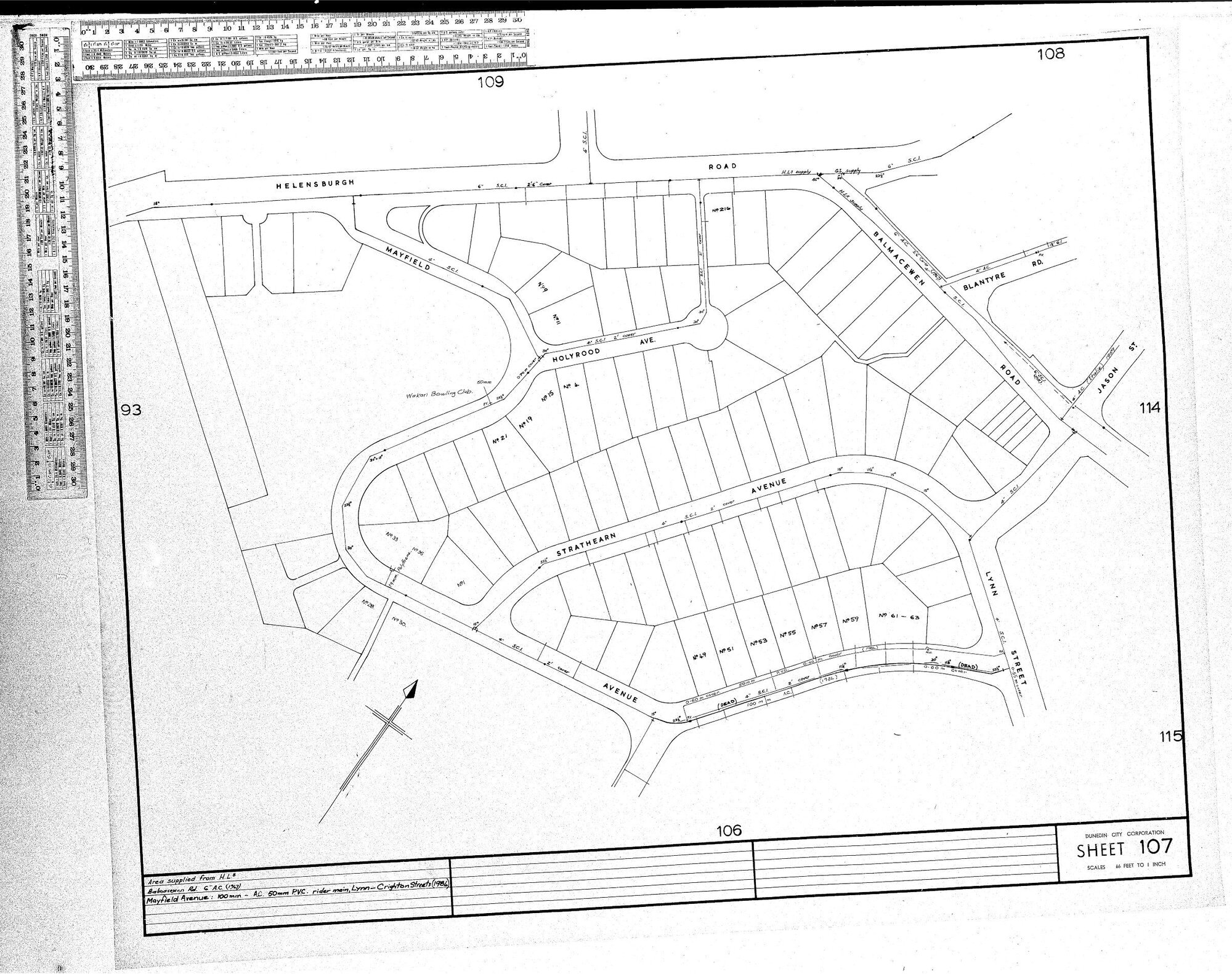 AREA SUPPLIED FROM H.L.5
