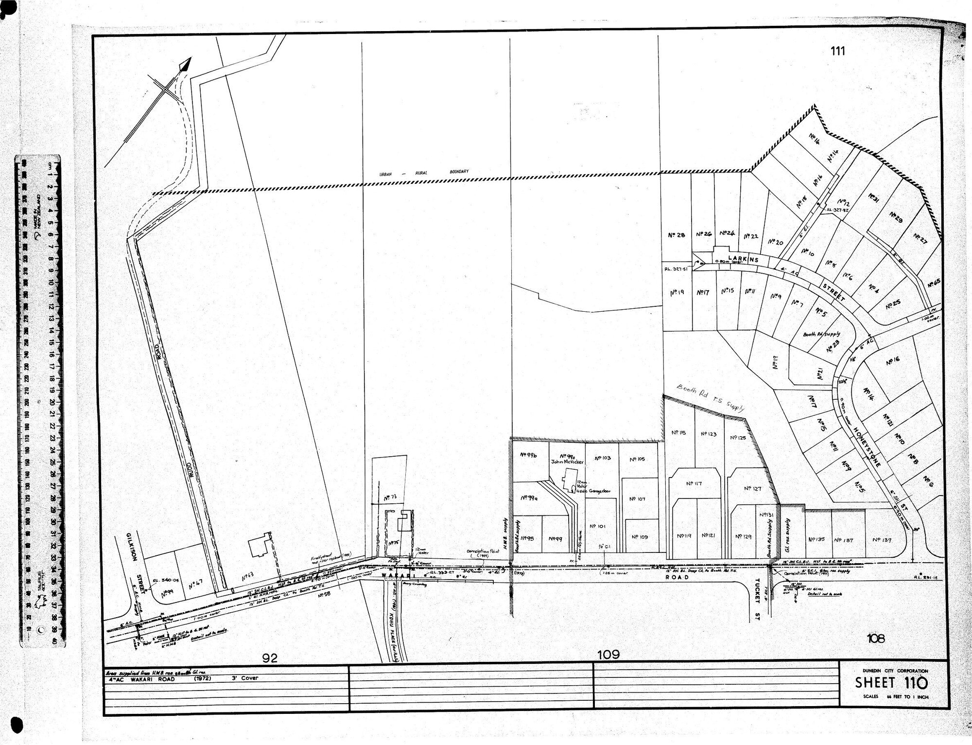 AREA SUPPLIED FROM H.W.B. RES &amp; BOOTH G.I RES