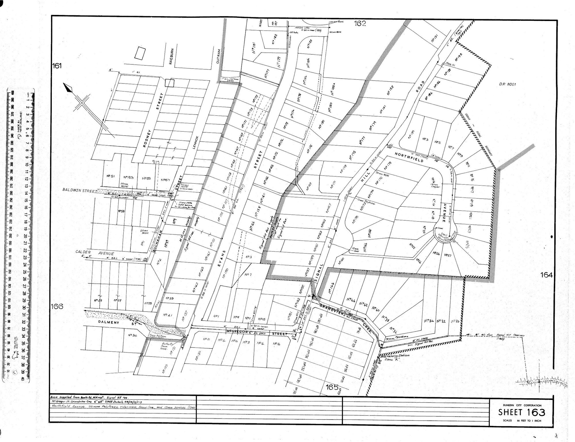AREA SUPPLIED FROM BOOTH RD, M.H RES.5, SIGNAL HILL RES