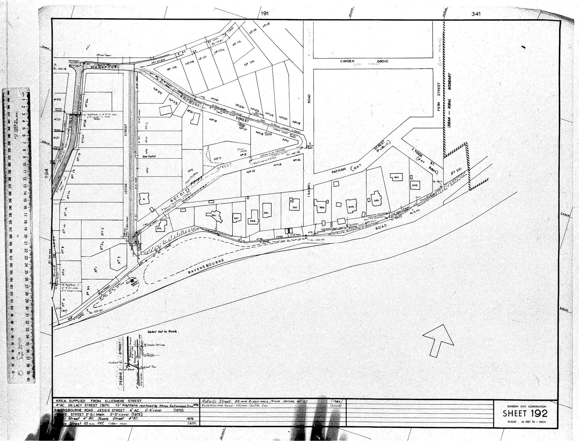 AREA SUPPLIED FROM ELLESMERE STREET