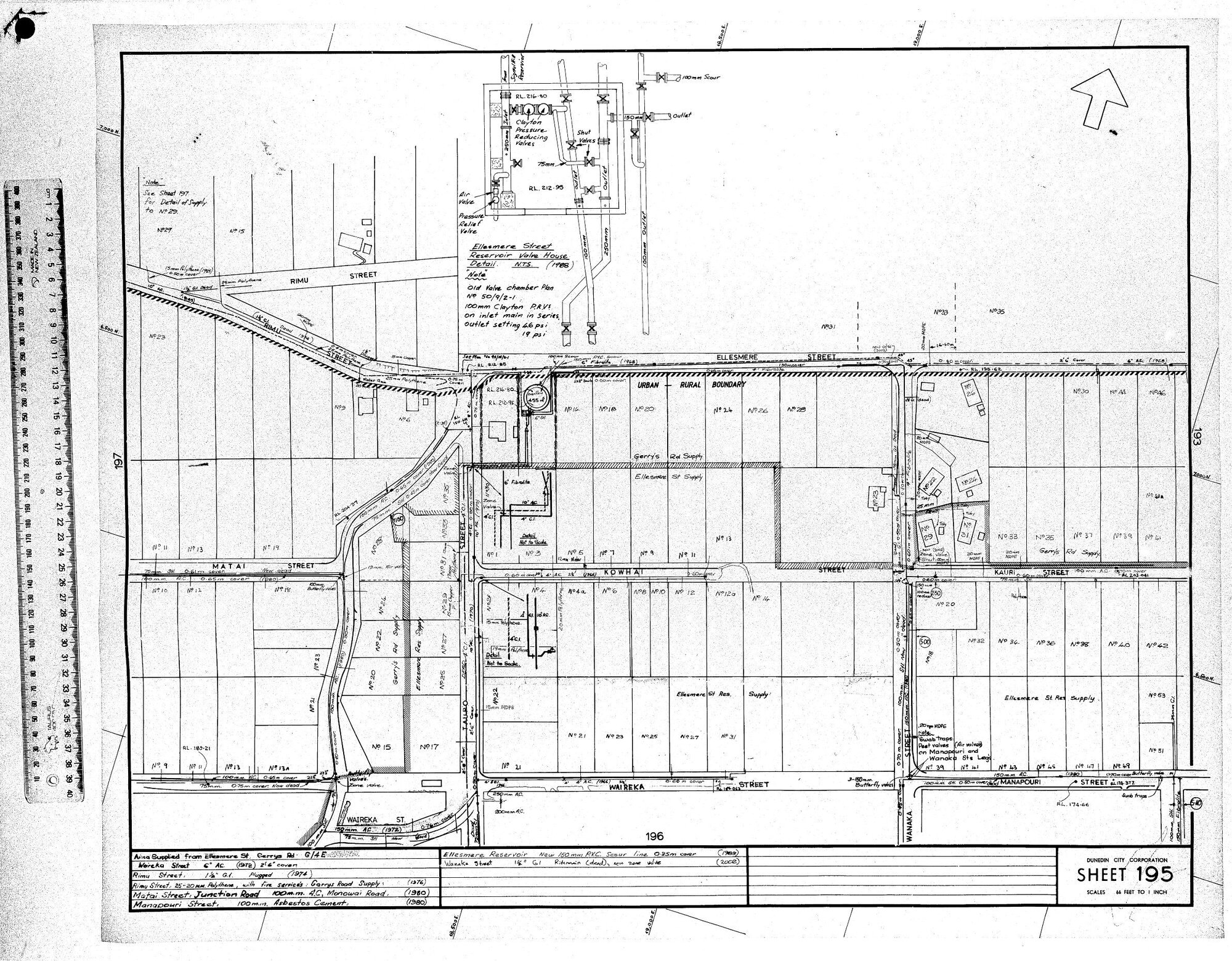 AREA SUPPLIED FROM ELLESMERE STREET, GERRYS ROAD - G/4E