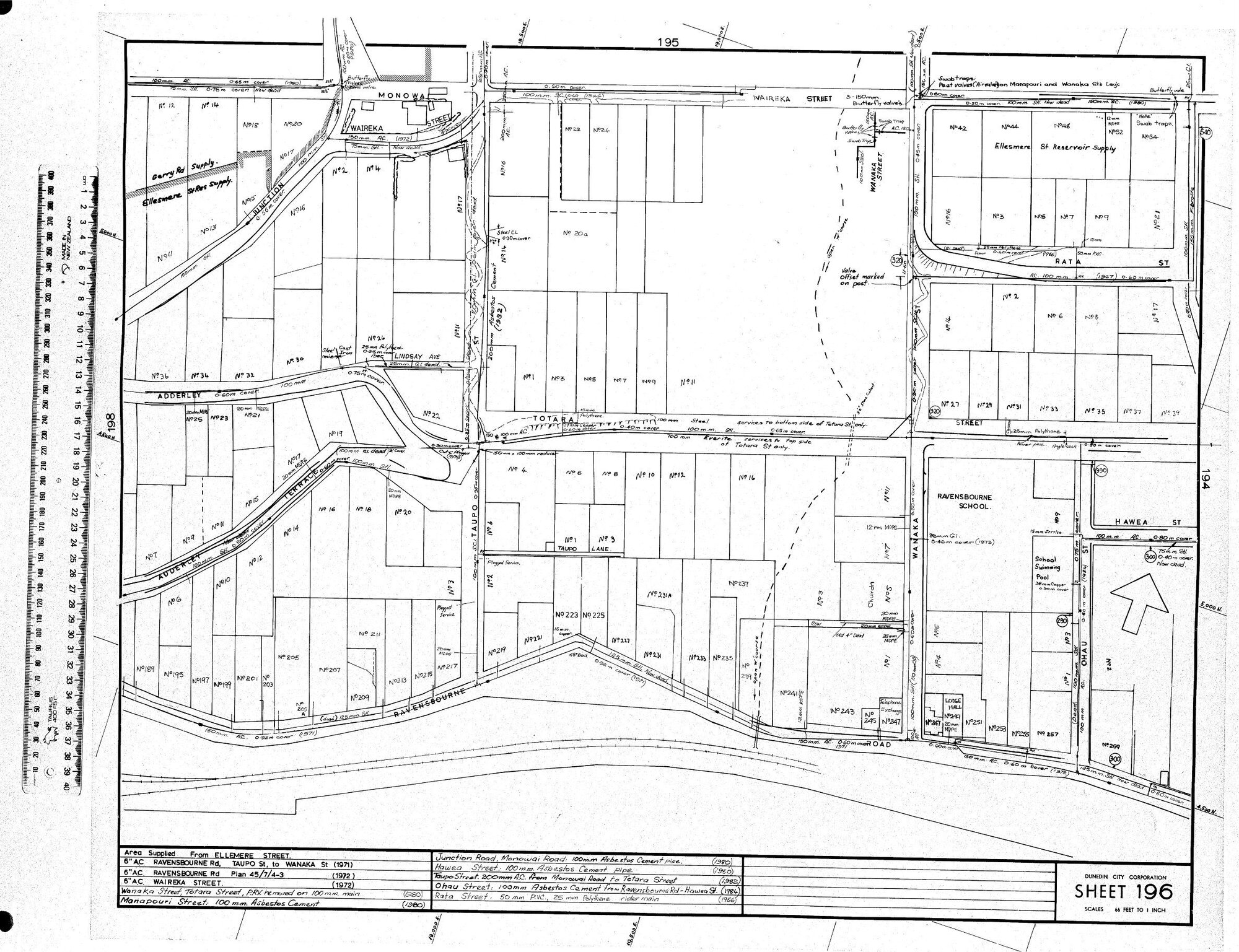 AREA SUPPLIED FROM ELLESMERE STREET