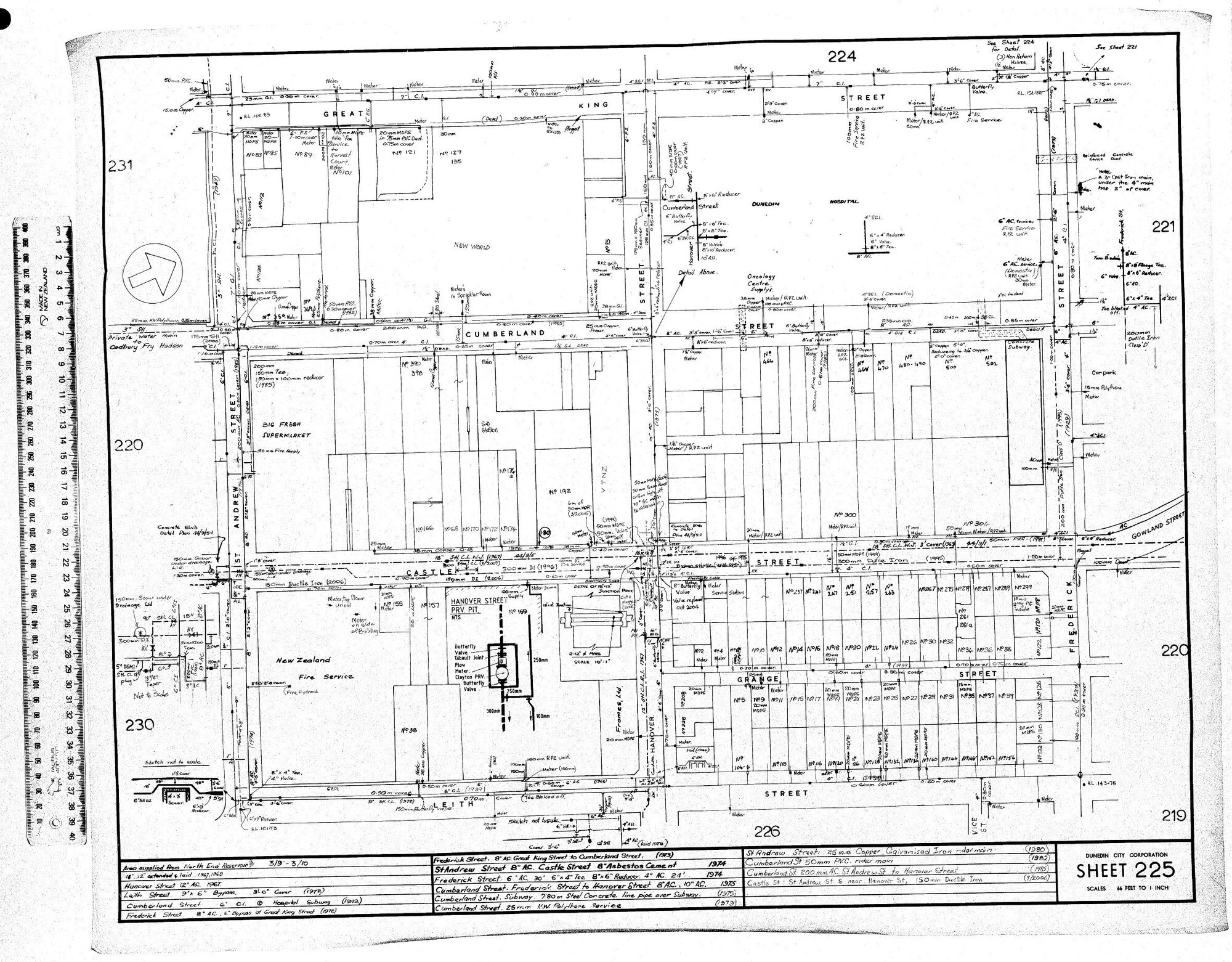 AREA SUPPLIED FROM NORTH END RESERVOIR - 3/9 - 3/10