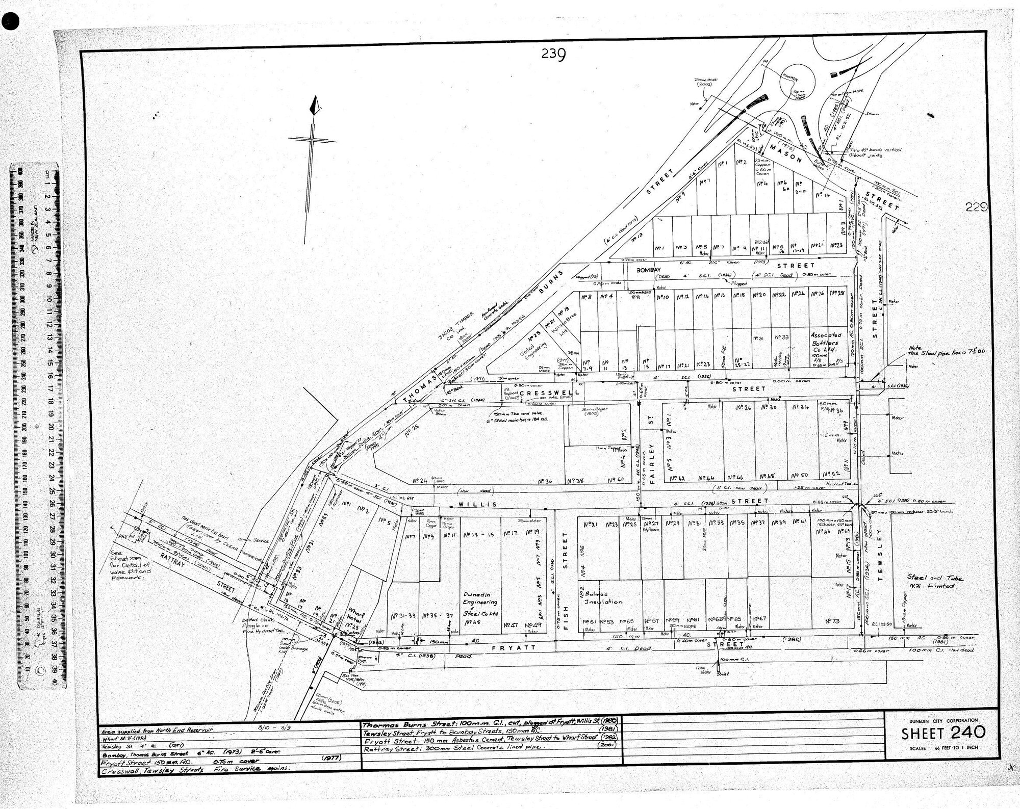 AREA SUPPLIED FROM NORTH END RESERVOIR - 3/10 - 3/9