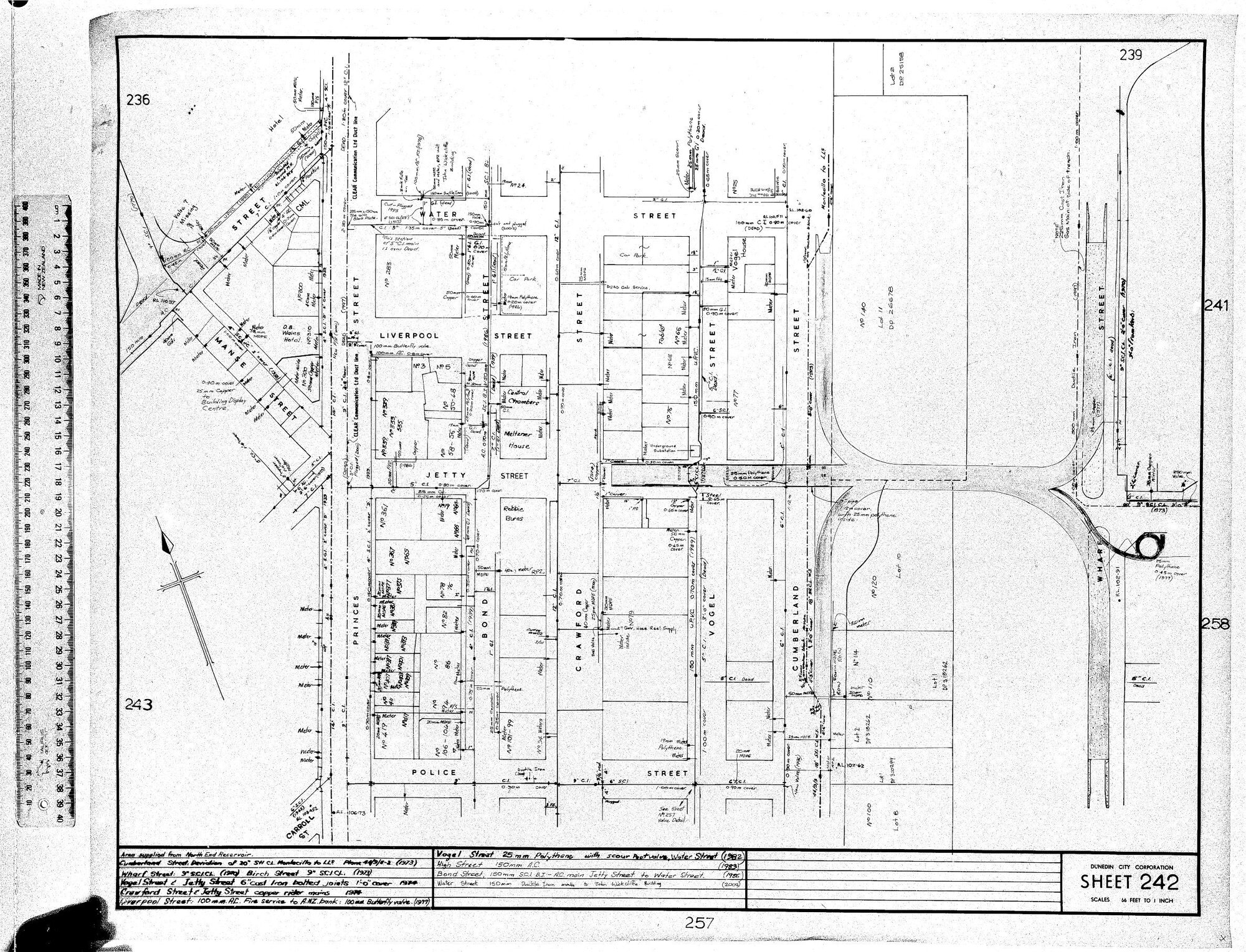 AREA SUPPLIED FROM NORTH END RESERVOIR