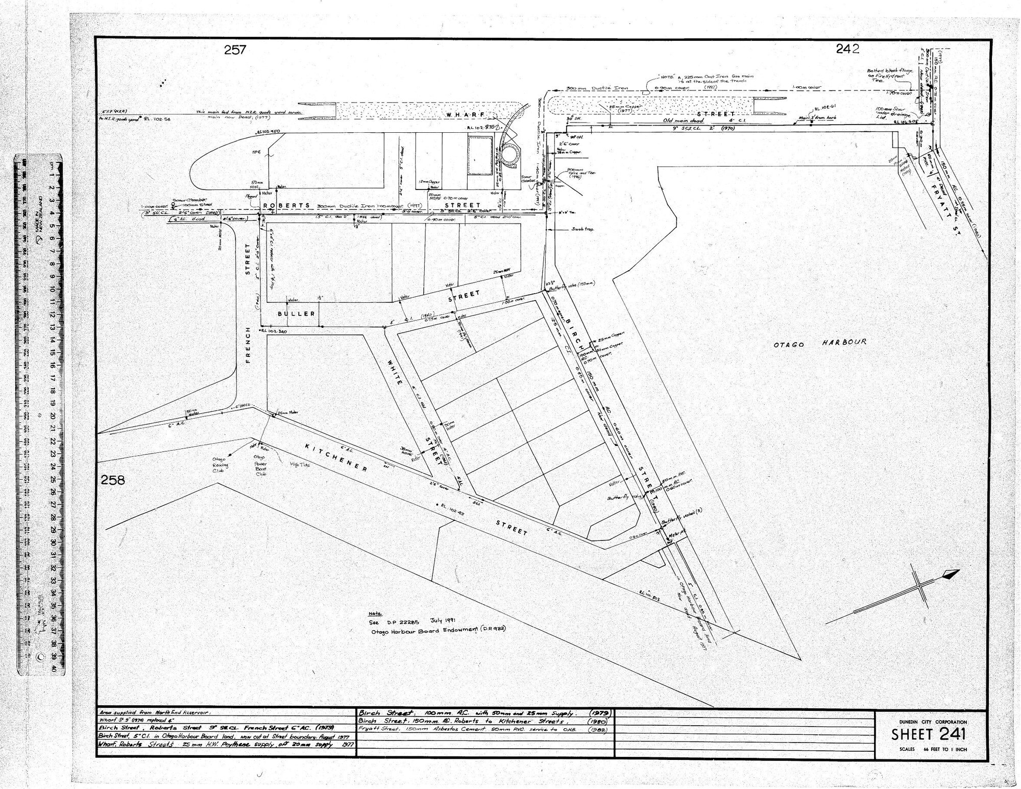 AREA SUPPLIED FROM NORTH END RESERVOIR