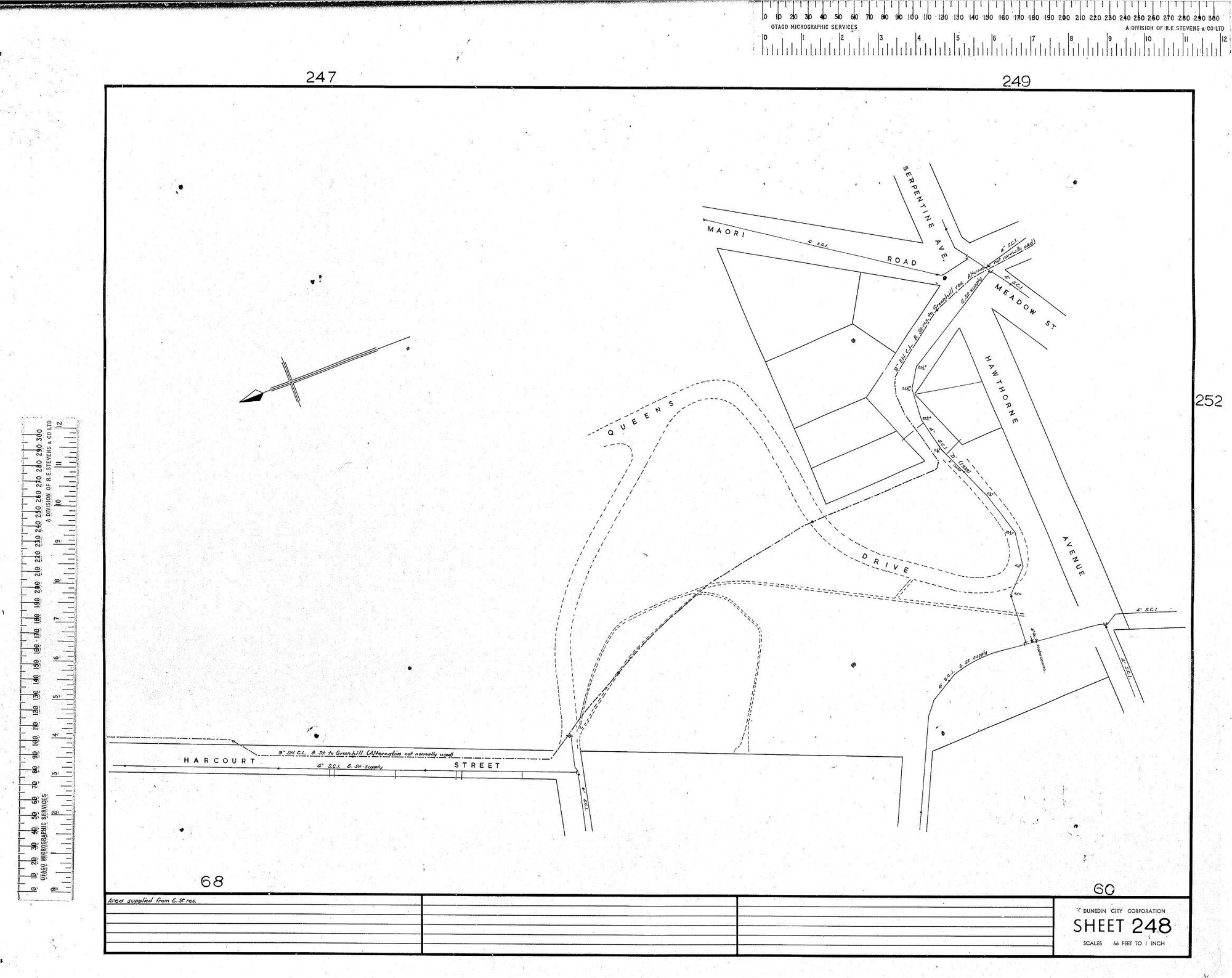 AREA SUPPLIED FROM E ST RES