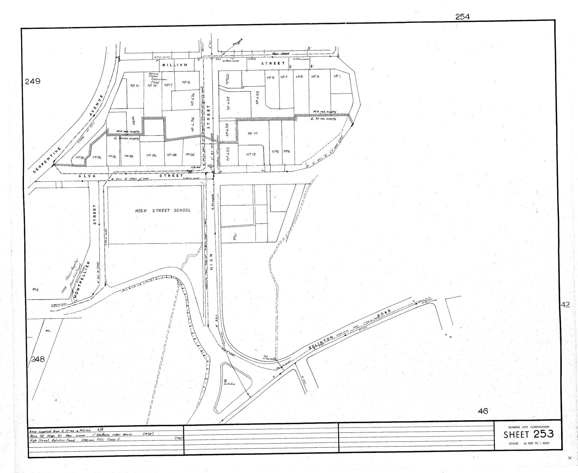 AREA SUPPLIED FROM E ST &amp; M.H. RES 5 - 4/8