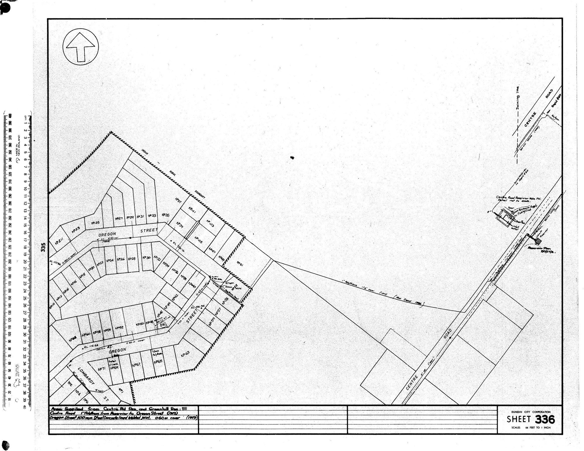 AREA SUPPLIED FROM CENTRE RD RES AND GREENHILL RES: