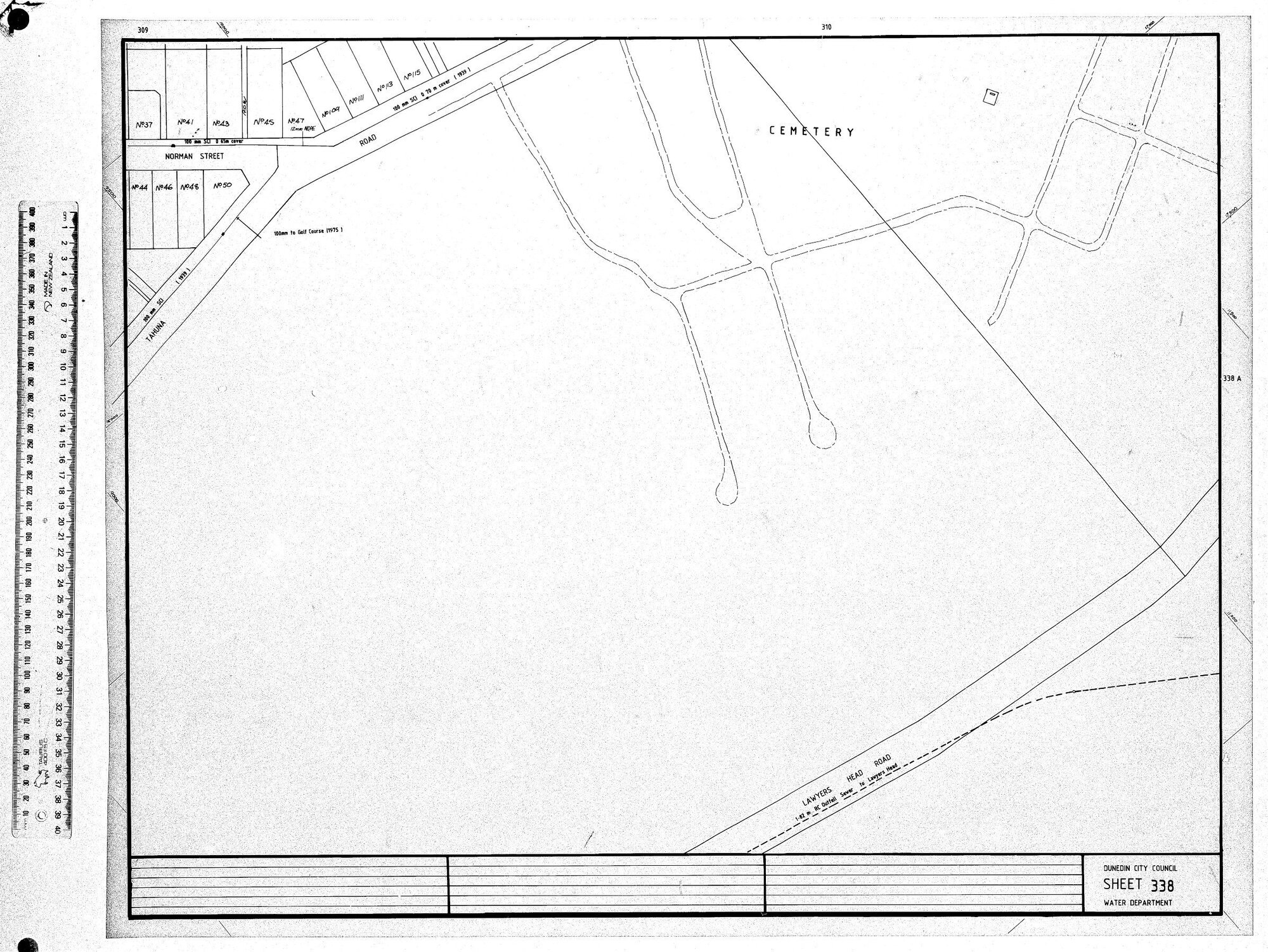 AREA SUPPLIED - TAHUNA ROAD ANDERSONS BAY CEMETARY