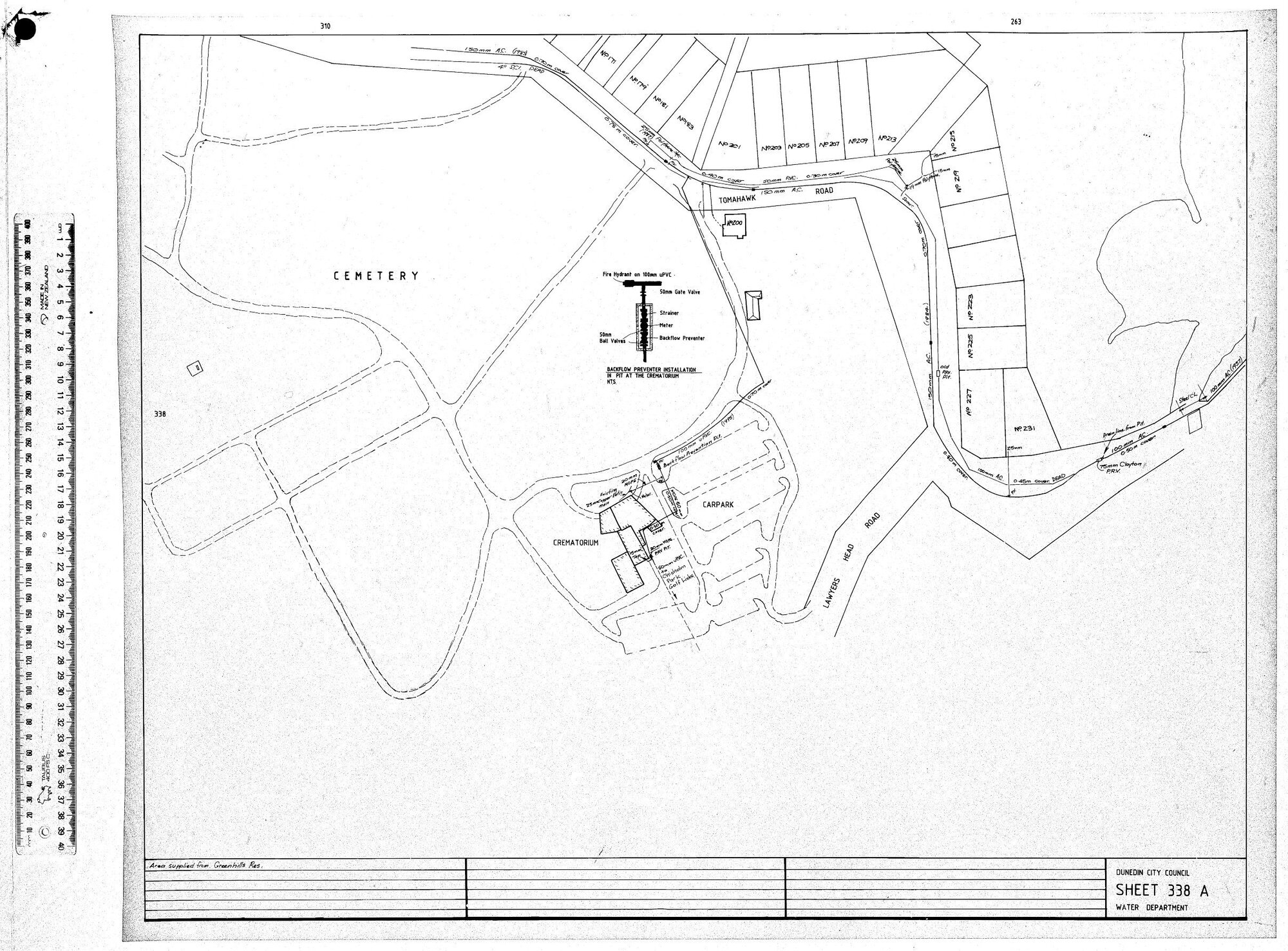 AREA SUPPLIED FROM GREENHILL RESERVOIR