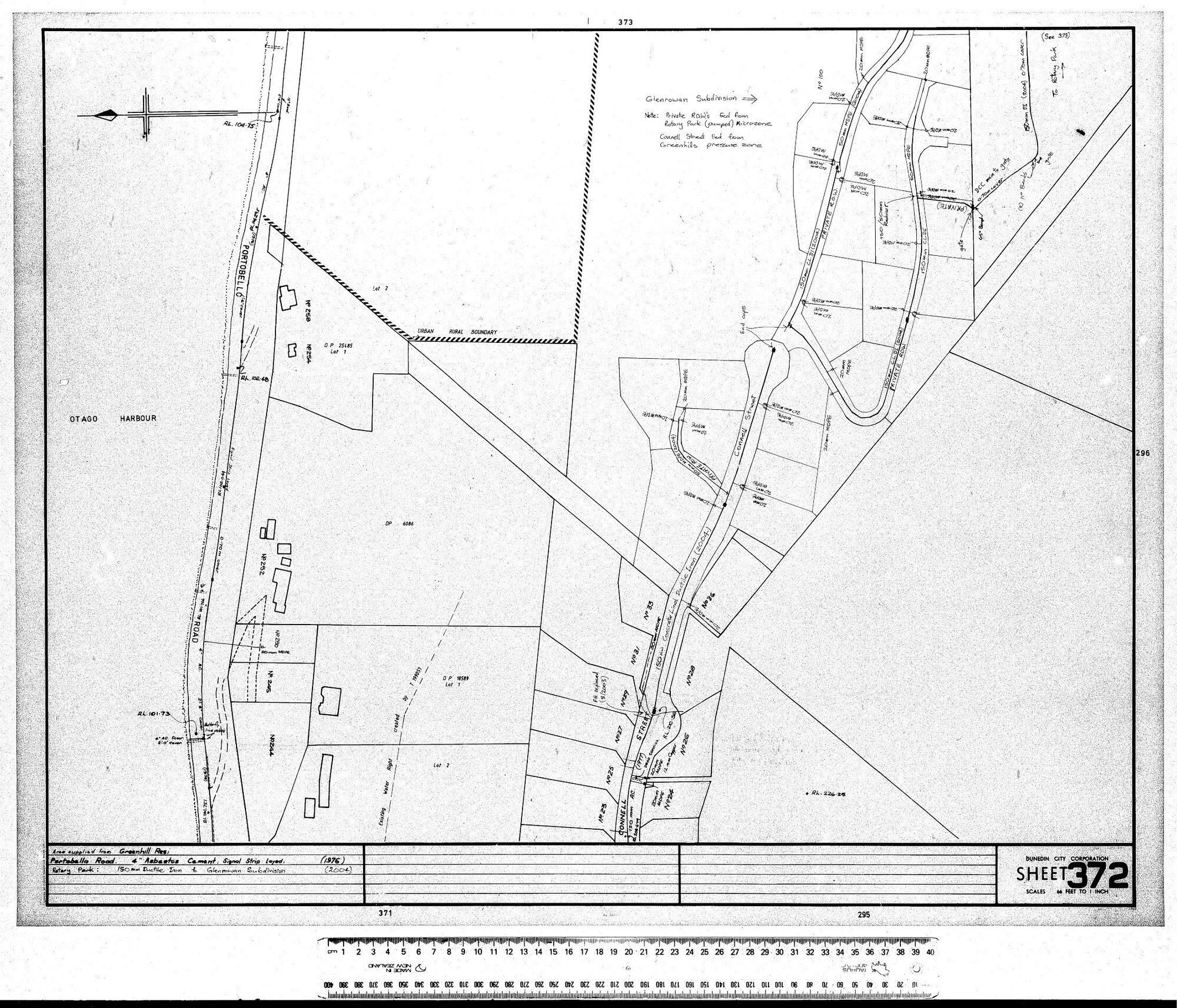 AREA SUPPLIED FROM GREENHILLS RES.