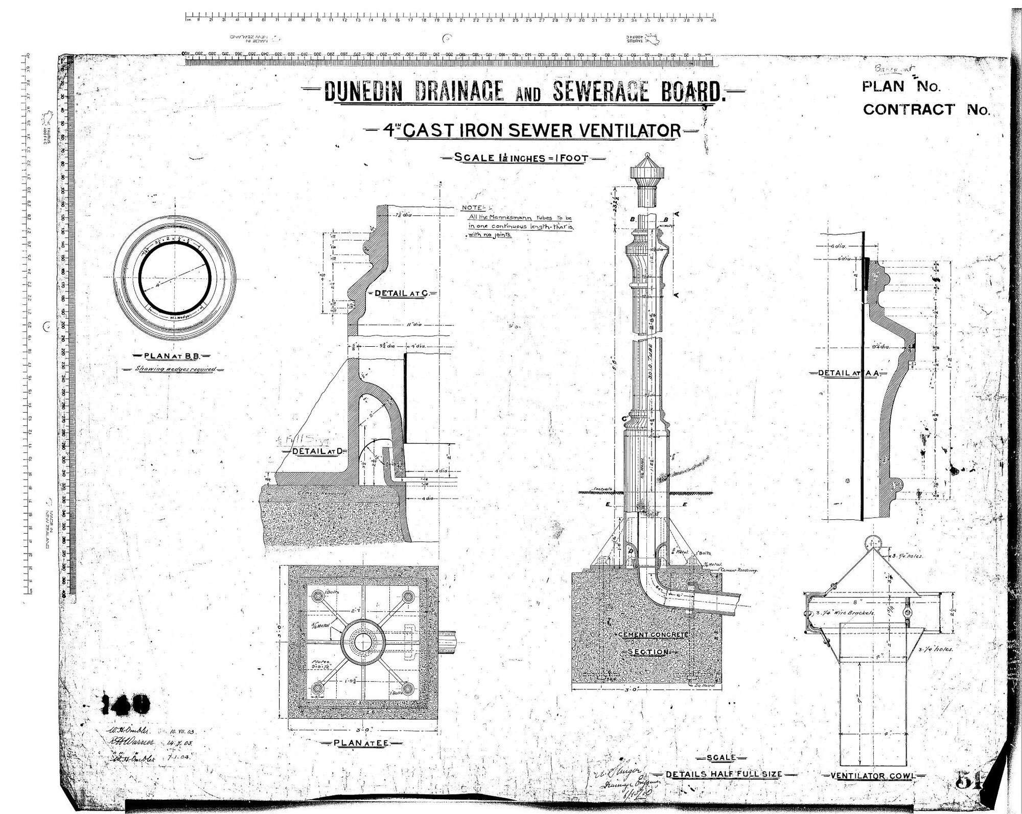 4&rdquo; Cast Iron Sewer Ventilator