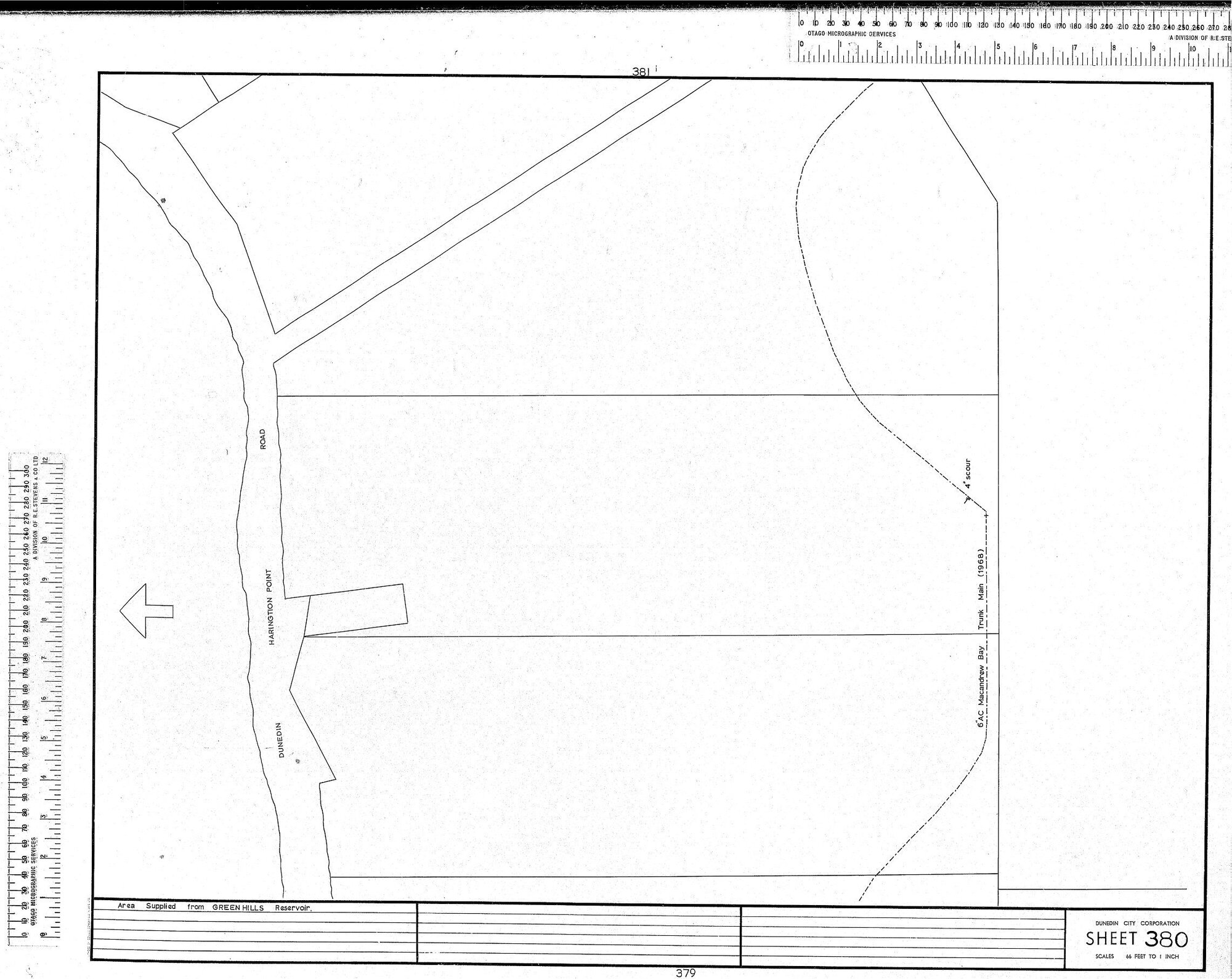 AREA SUPPLIED FROM GREENHILLS RESERVOIR.