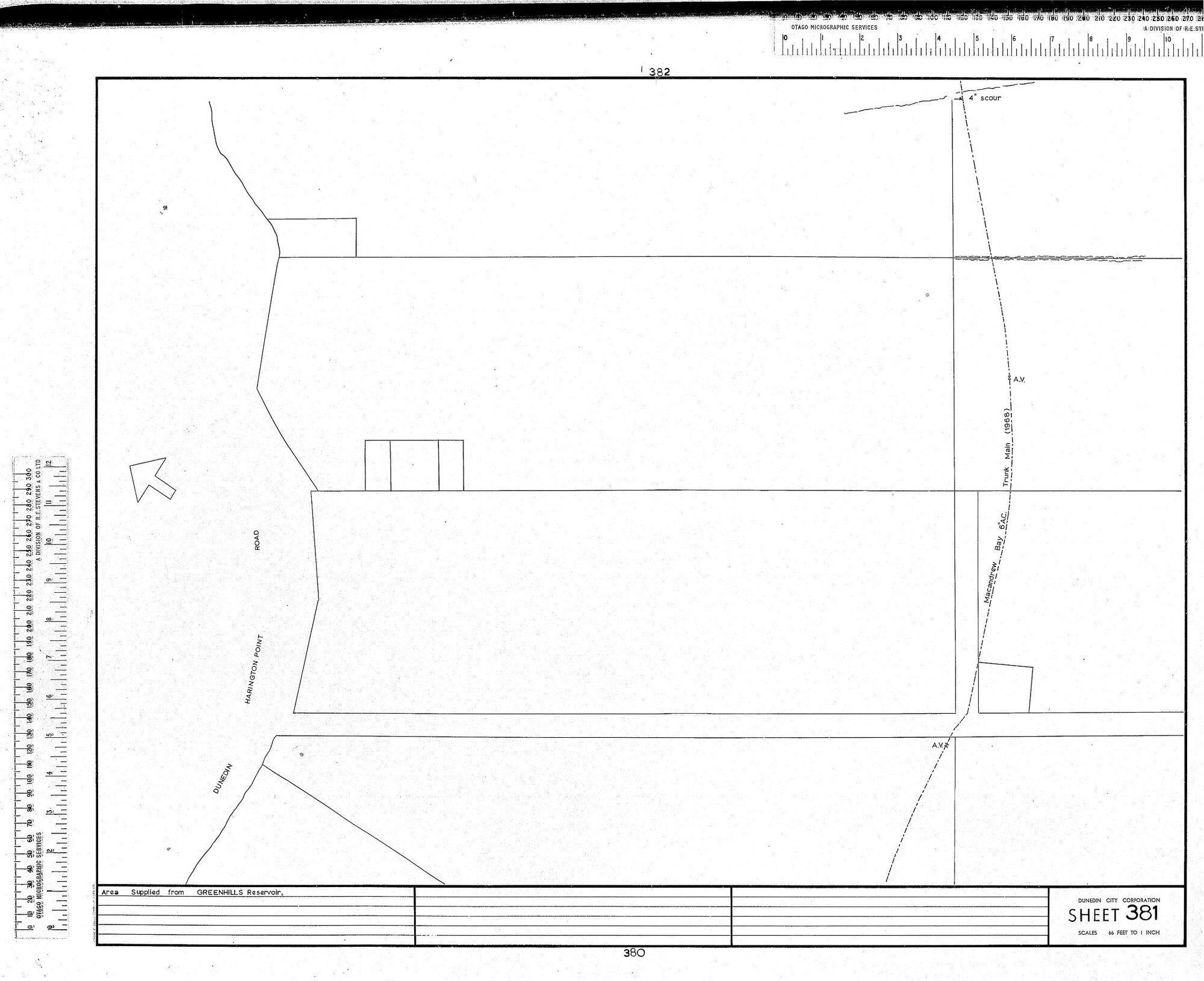 AREA SUPPLIED FROM GREENHILLS RESERVOIR.