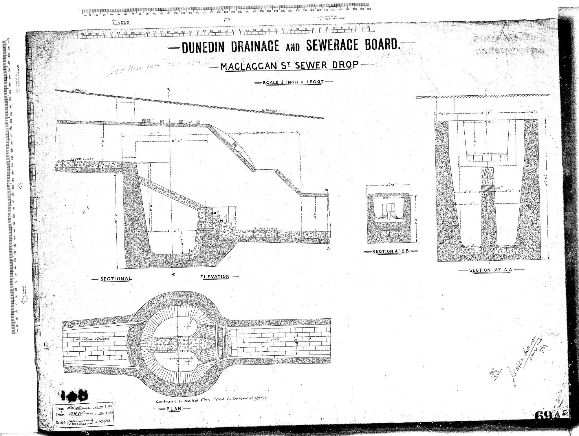 Maclaggan St Sewer Drop