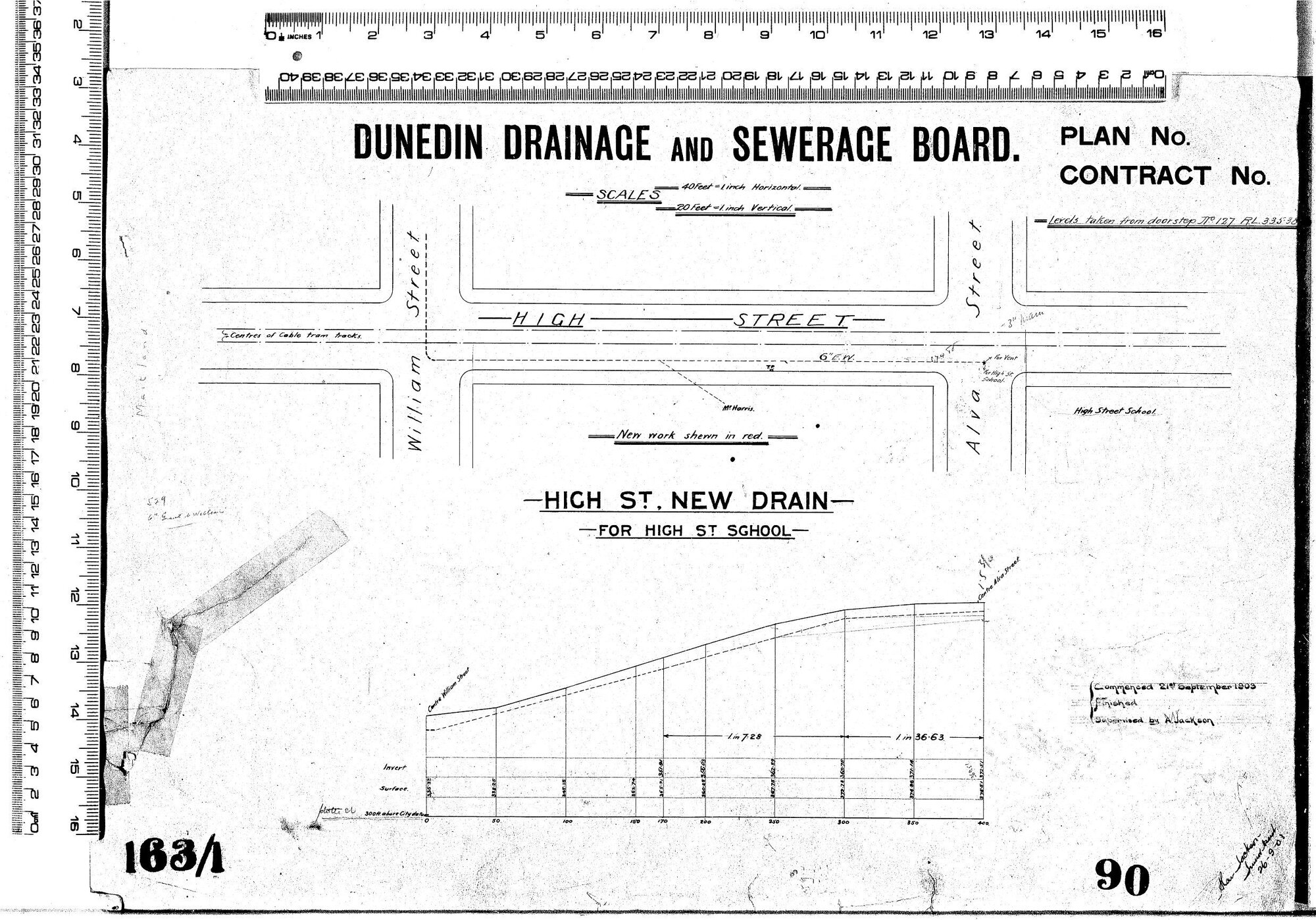 High St, New Drain - for High St School