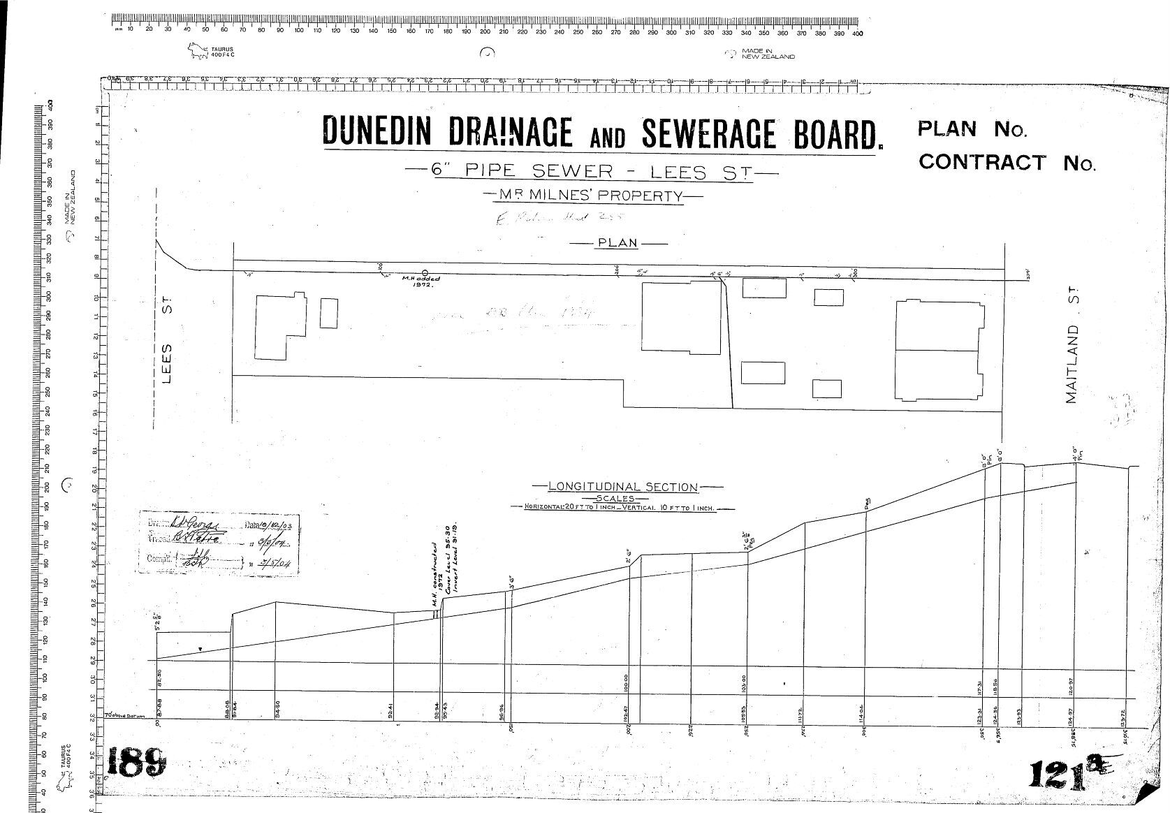 6&rdquo; Pipe Sewer &ndash; Lees St &ndash; Mr Milnes Property