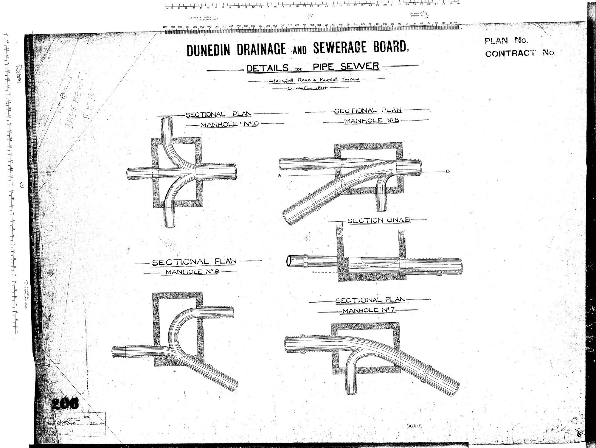 DETAILS OF PIPE SEWER- SPRINGHILL ROAD &amp; MARYHILL TERRACE