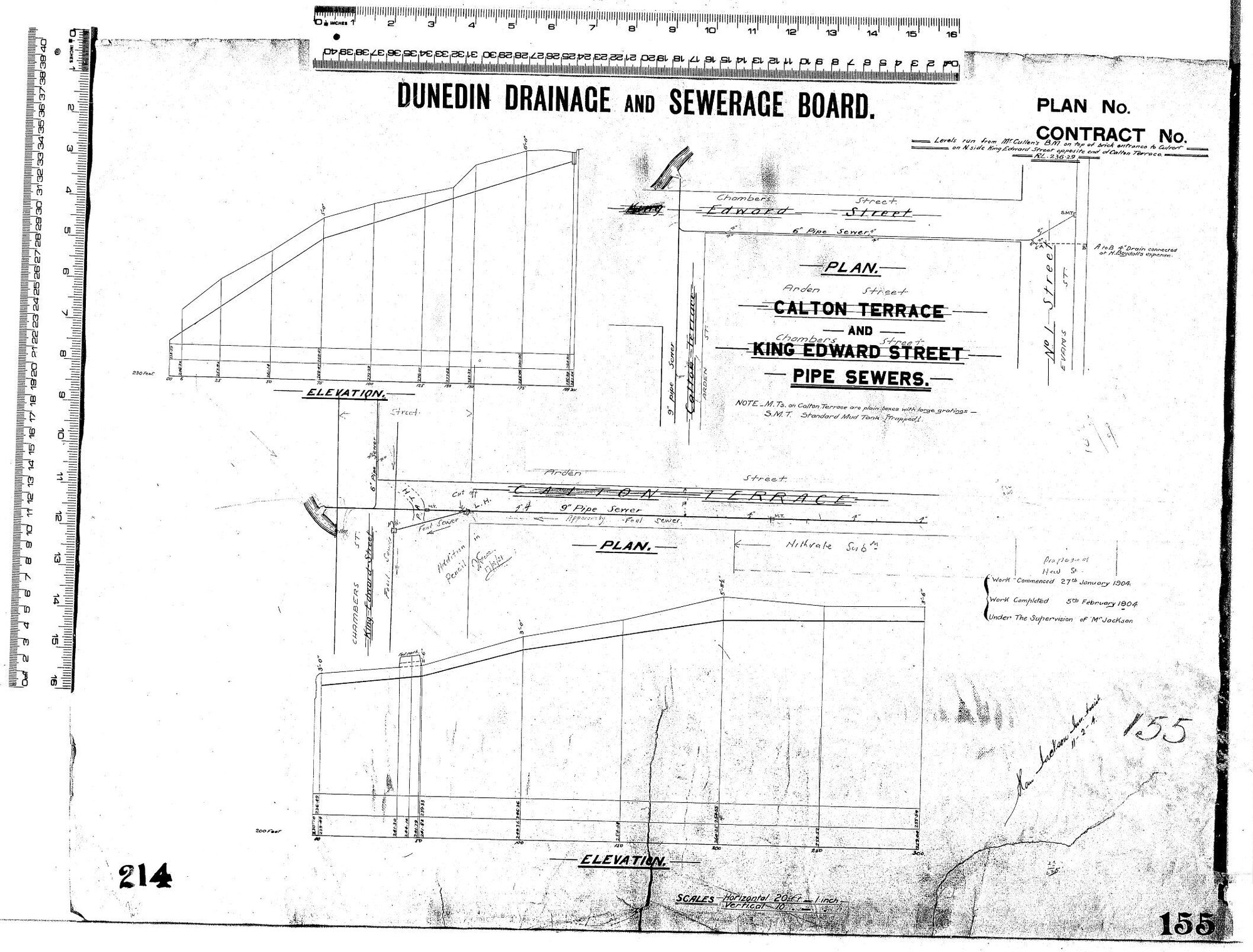 ARDEN STREET &amp; CHAMBERS STREET - PIPE SEWERS