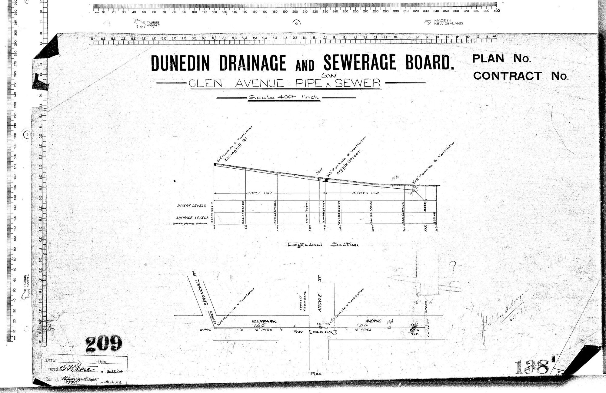 GLEN AVENUE PIPE S.W. SEWER