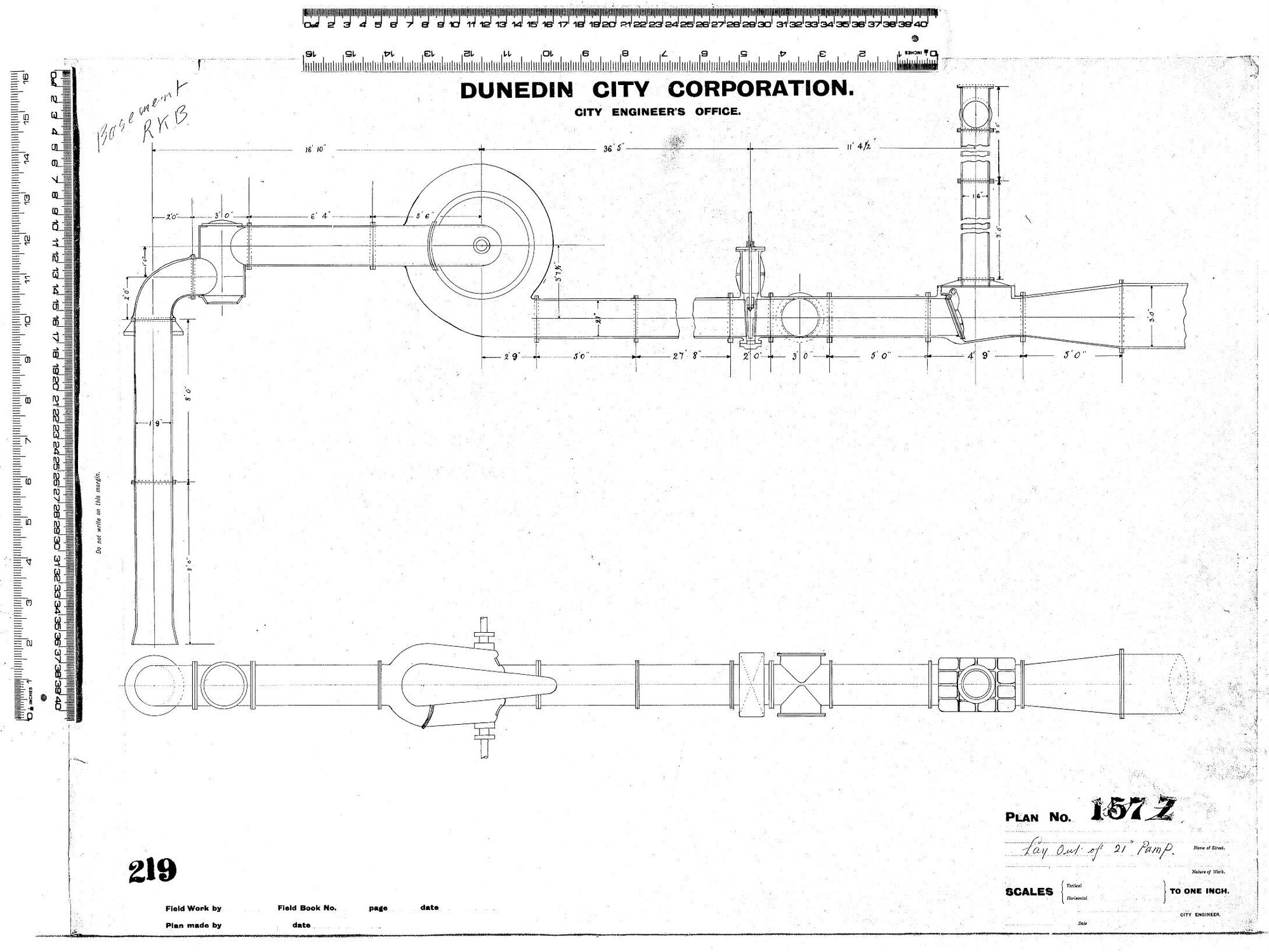 LAYOUT OF 21" PUMP