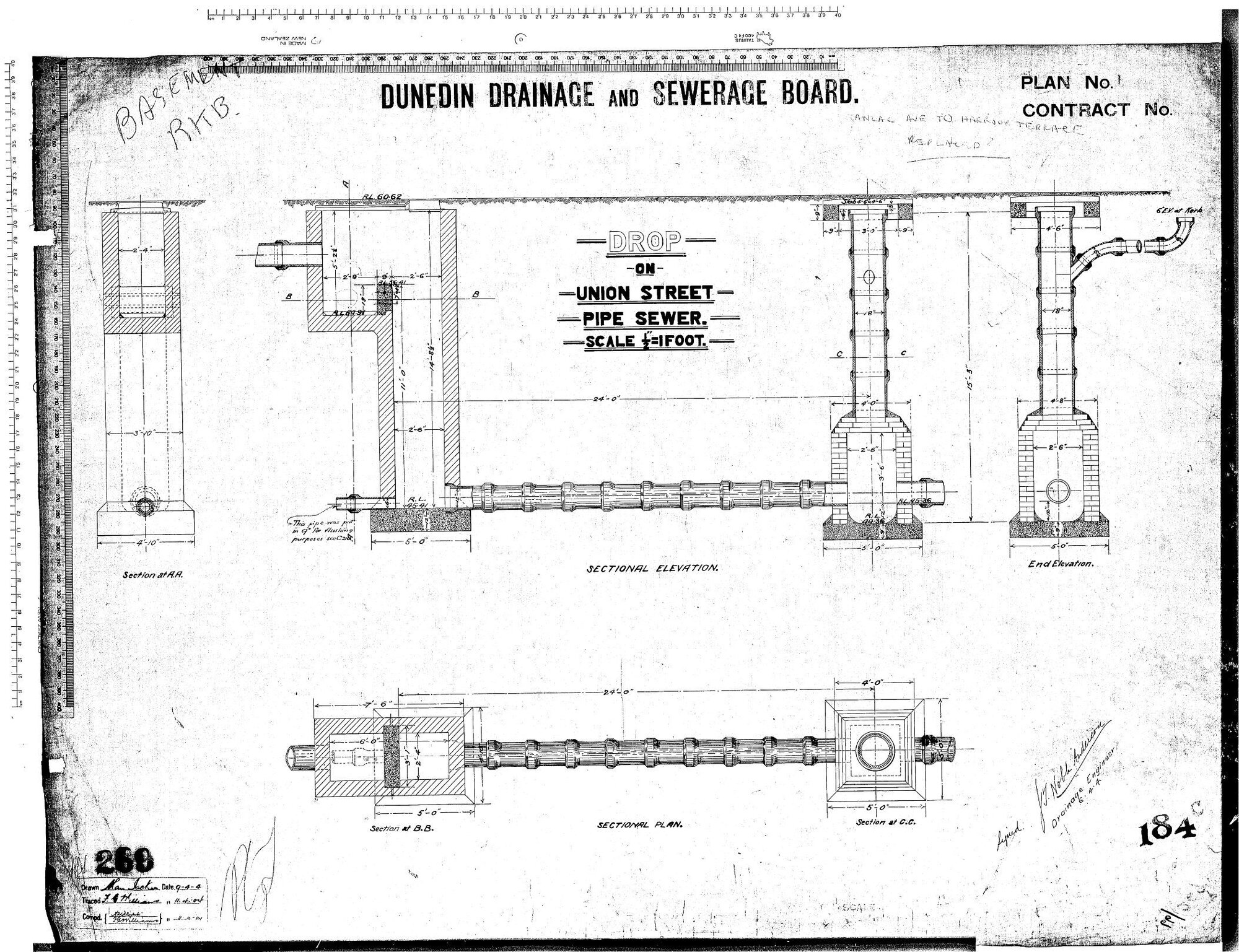 DROP ON UNION STREET - PIPE SEWER